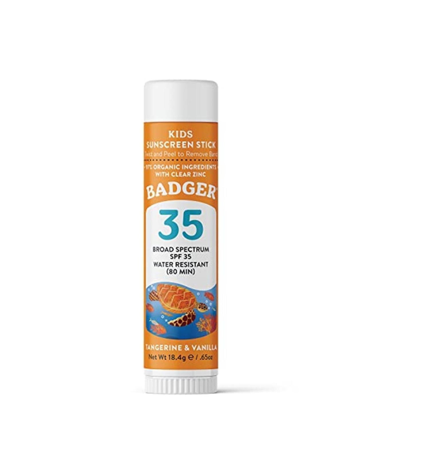 Badger Clear Zinc Kids Sun Cream Stick Spf35 (Easy Application) - Buy Online on GoSupps.com