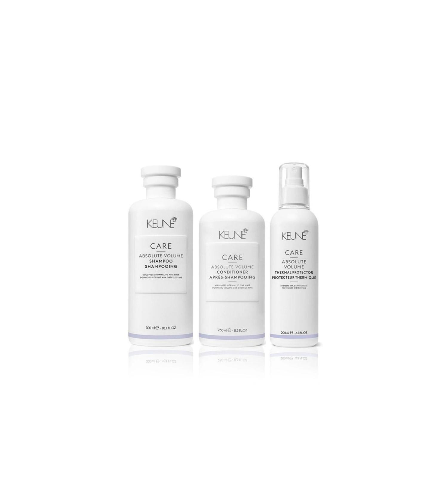 Keune Absolute Volume Shampoo 300 Ml&absolute Volume Conditioner 250 Ml&thermal Protective Spray 200ml(Set of 3)