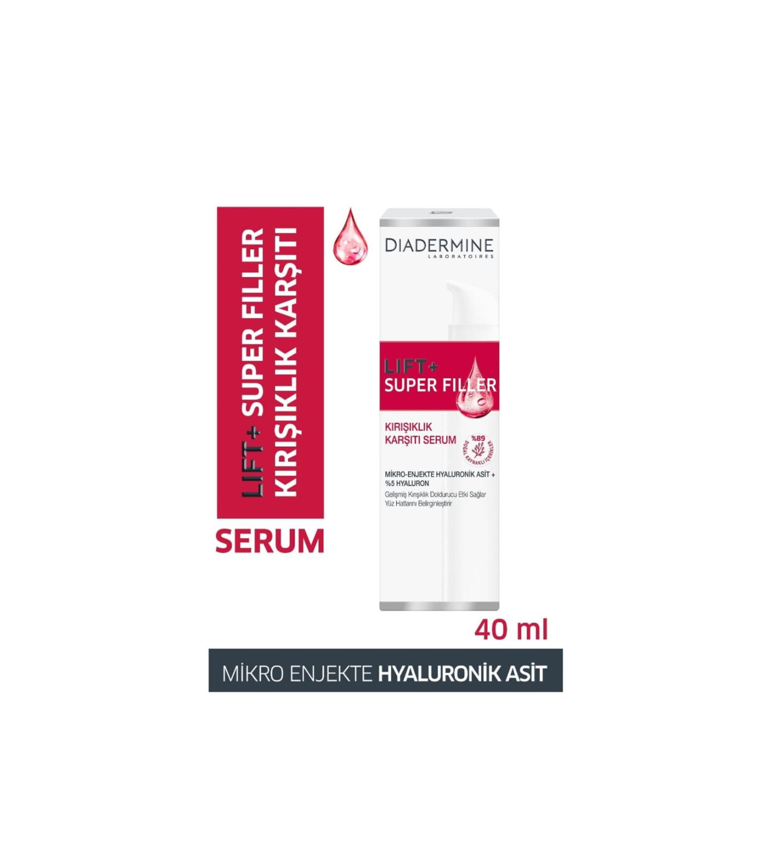 Diadermine Lift + Super Filler Perfect Smoothing Anti-Wrinkle Natural Serum 40 Ml - Buy Online on GoSupps.com