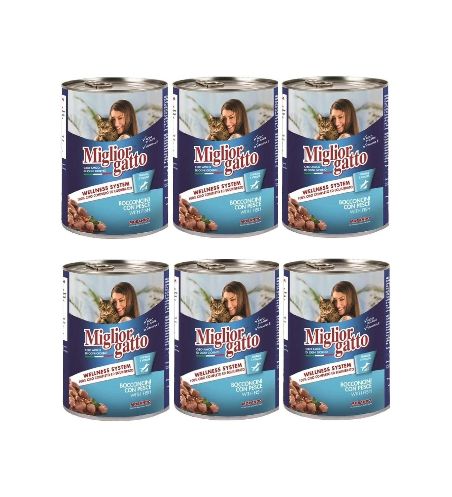 FEYYAZZ Miglior Gatto Fish Cat Canned Food 405 Gr X 6
