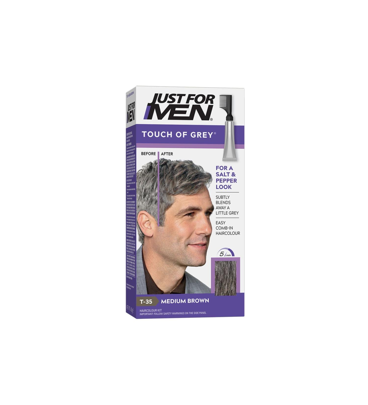 Just For Men Touch Of Grey Hair Dye Medium Brown T-35 Onrness Cosmetic - Buy Online on GoSupps.com