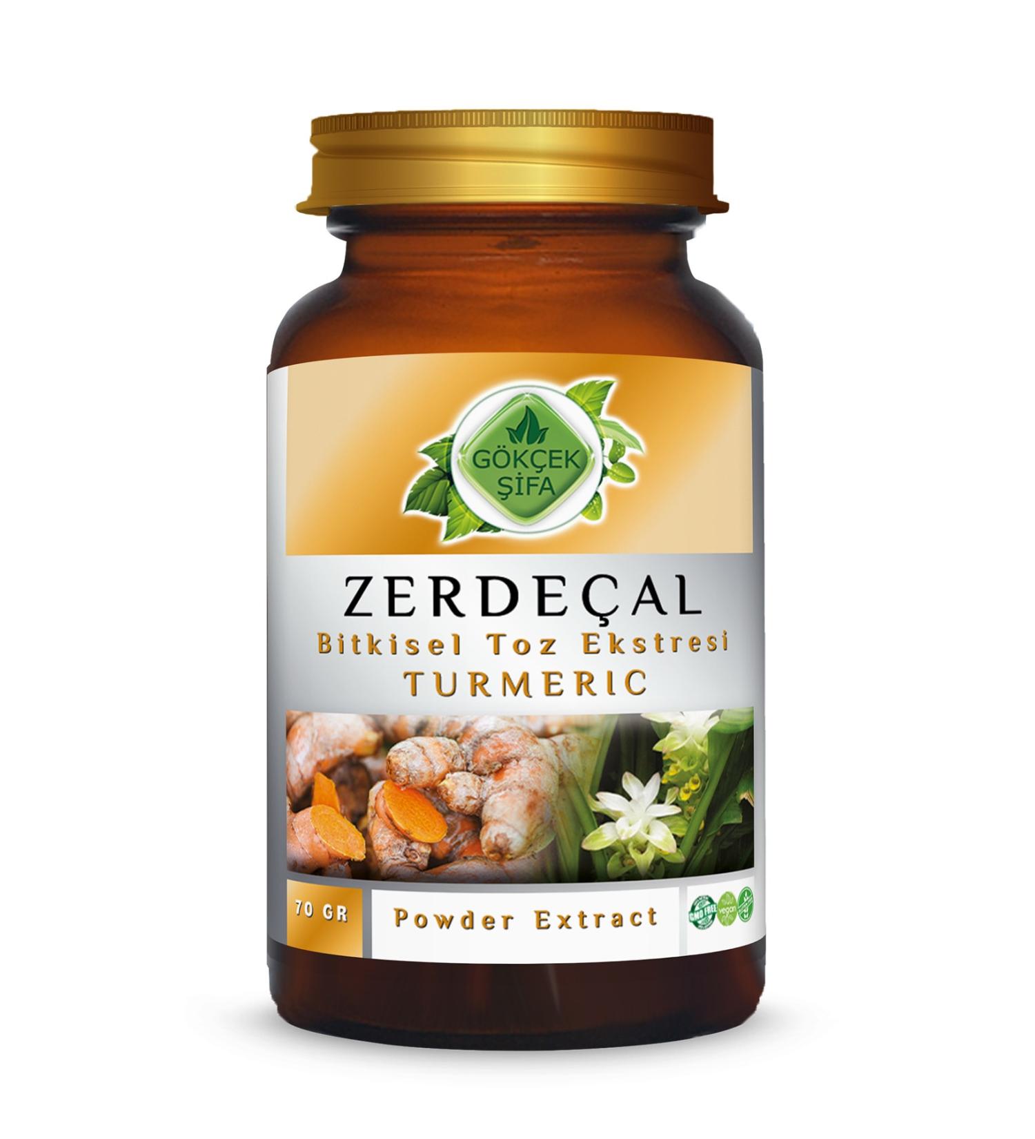 Gokcek Healing Turmeric Powder Extract Glass 70 Gr