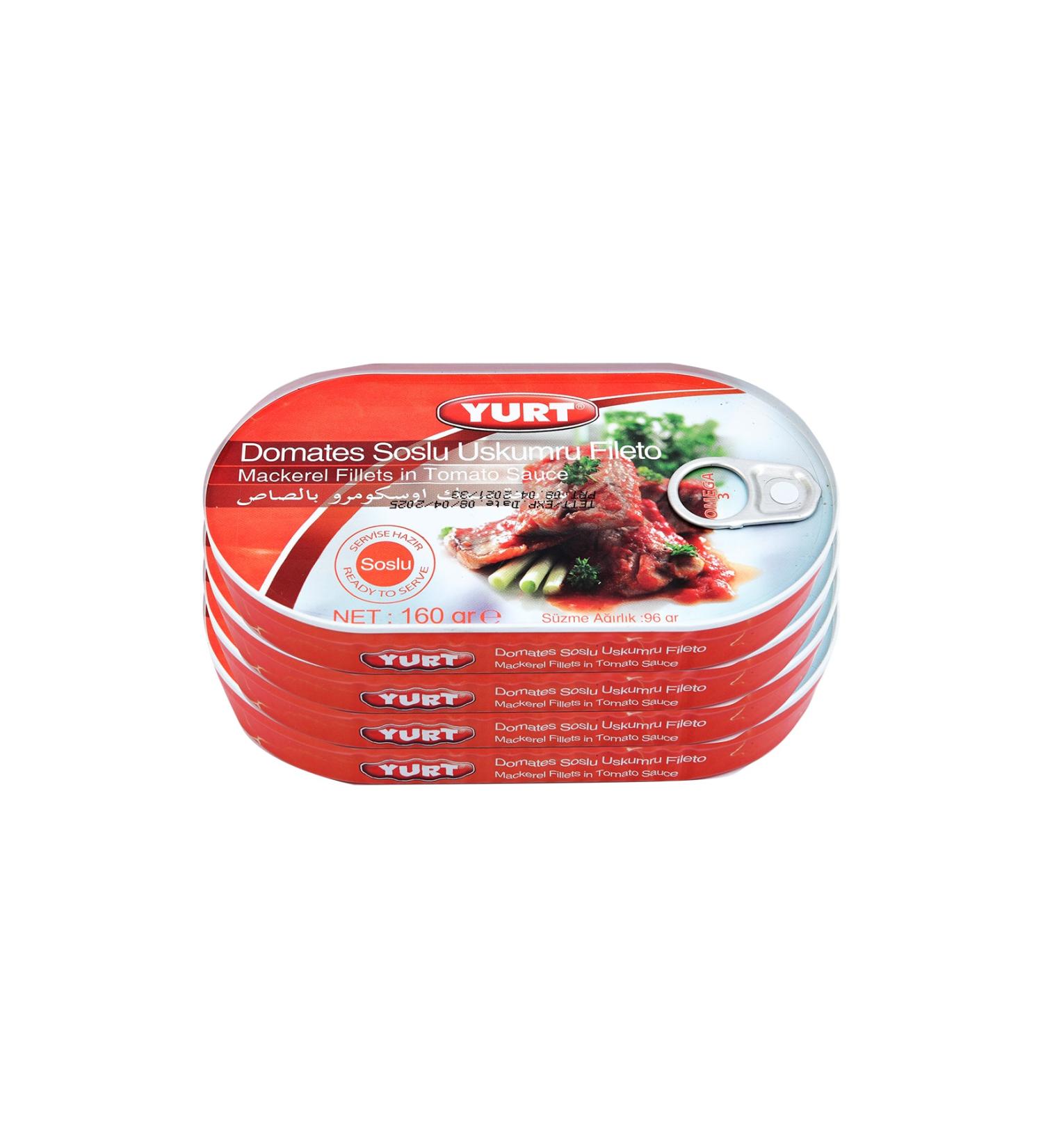 Yurt - Sauced Mackerel Fillet 160 gr *4 Pieces