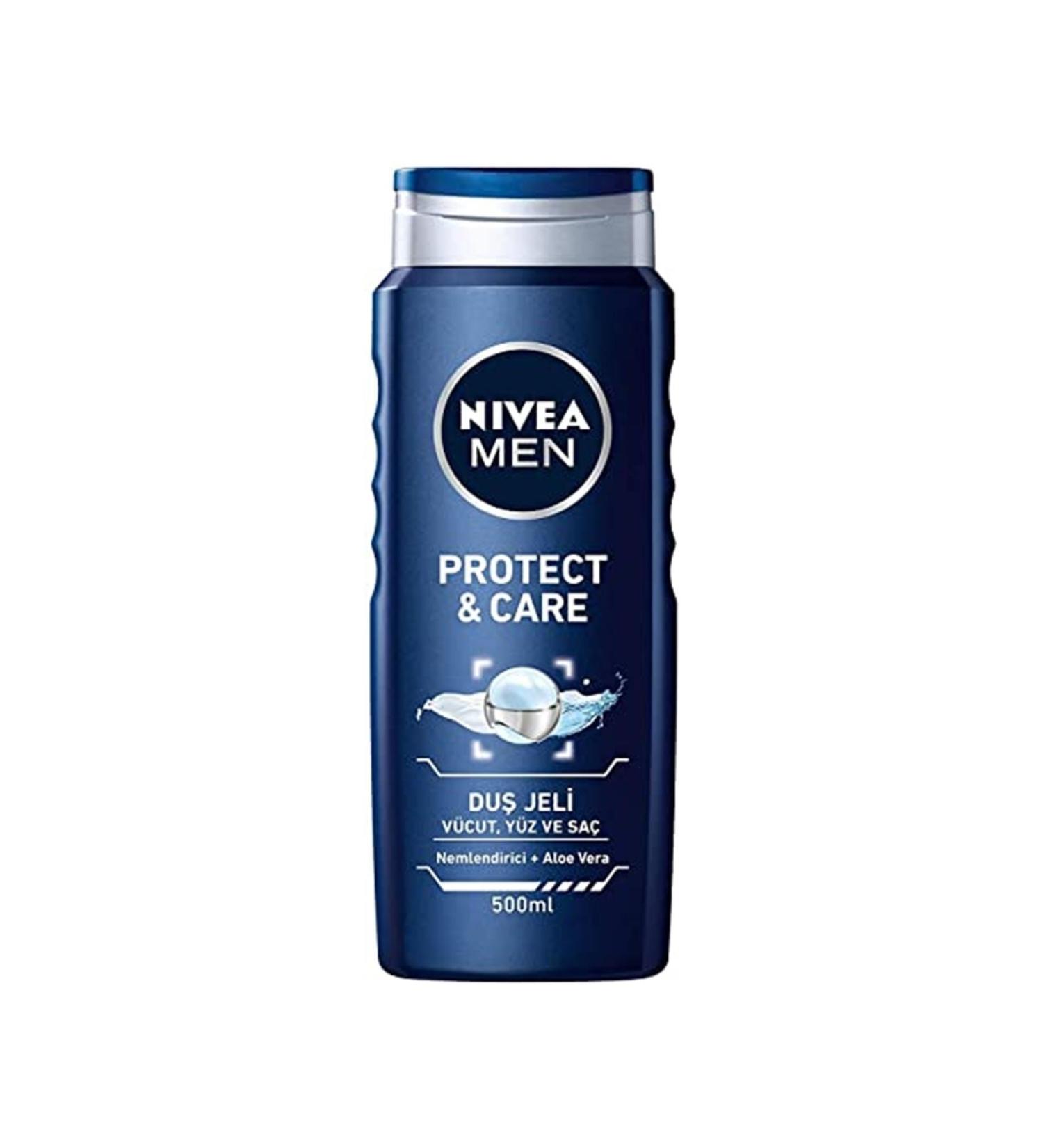NIVEA Men Hair & Face & Body Gel Protect & Care 500 Ml - Buy Online on GoSupps.com