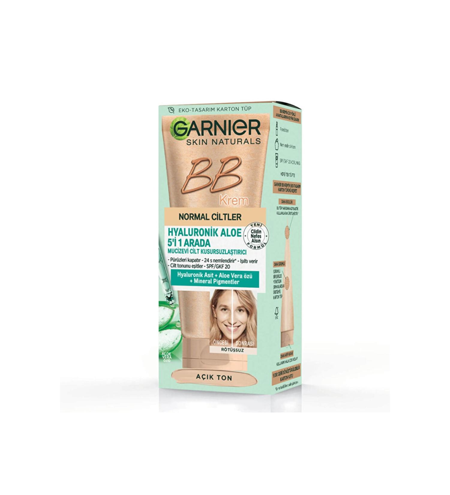 Garnier BB Cream - 5 Effect Miraculous Moisturizer Spf 15 Light Tone - 50 ml - Buy Online on GoSupps.com