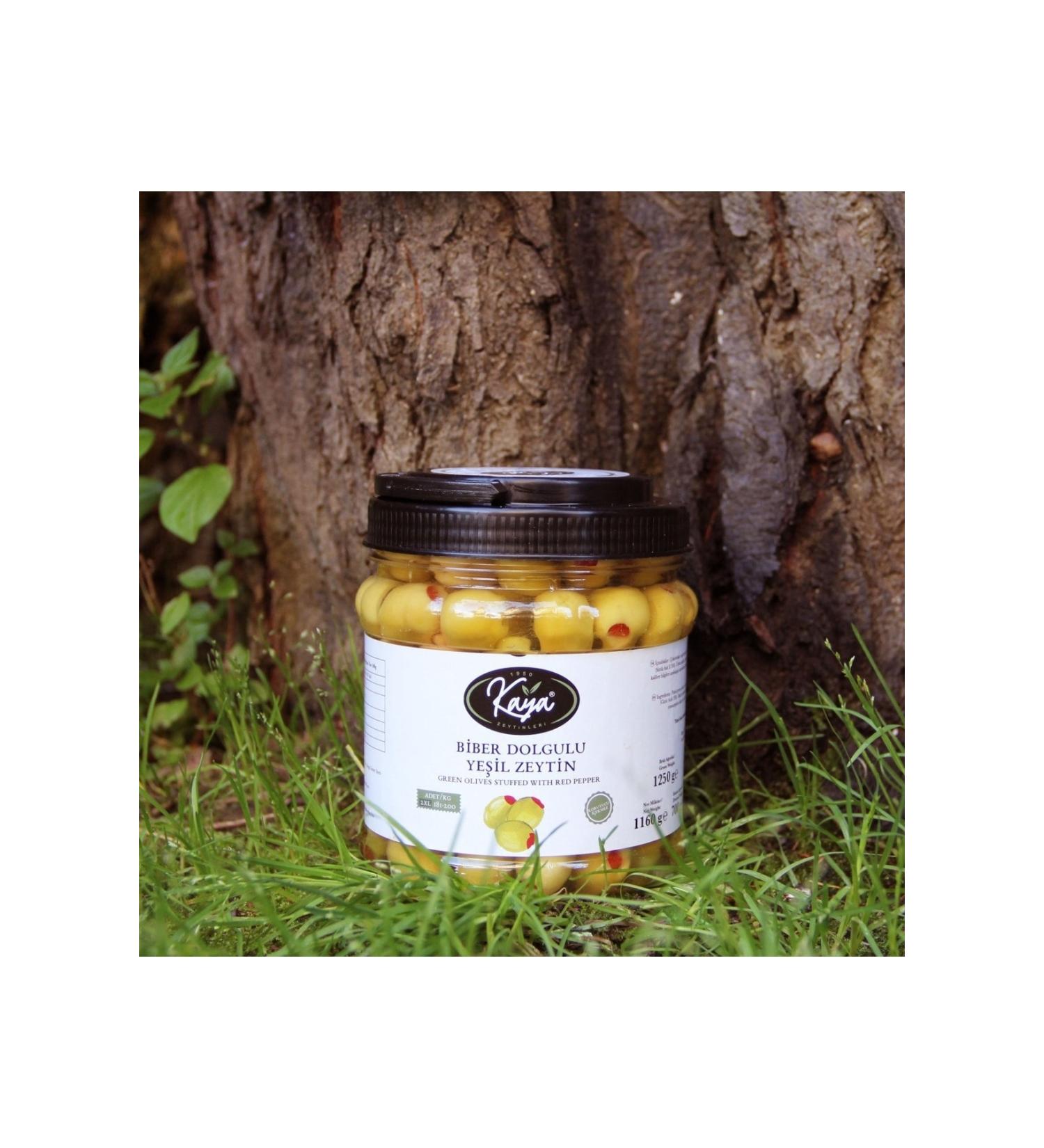 Kaya Zeytincilik Green Olives Stuffed with Pepper - 700gr