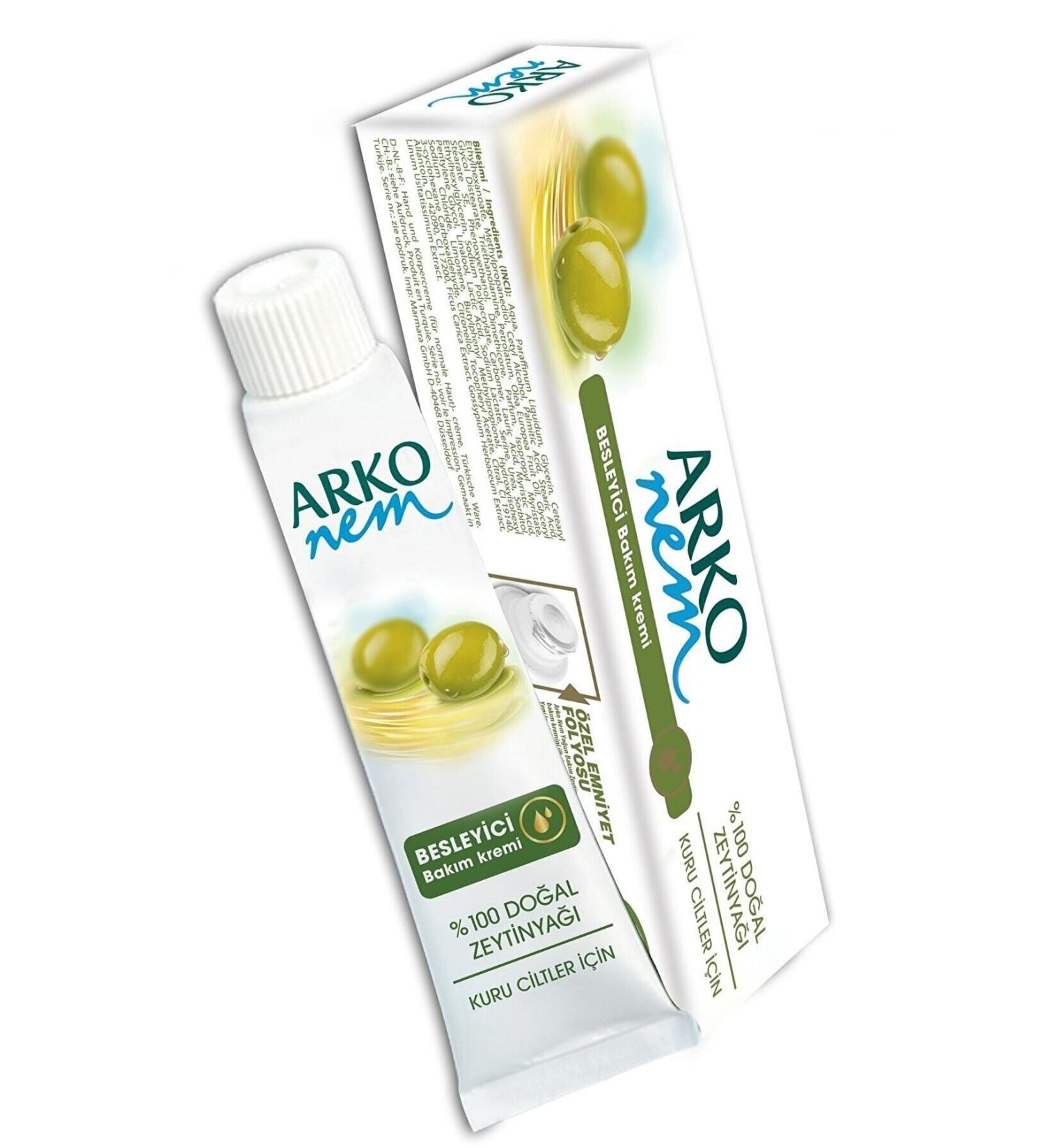 Arko Moisture Nourishing Care Cream - Olive Oil 20 Ml - Buy Online on GoSupps.com