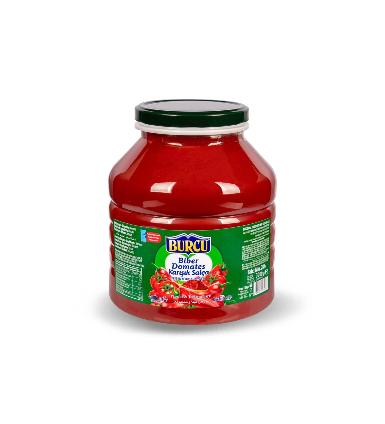 BURCU 3200 Gr. Two in One (TOMATO PEPPER) Paste 28 Brix Pet