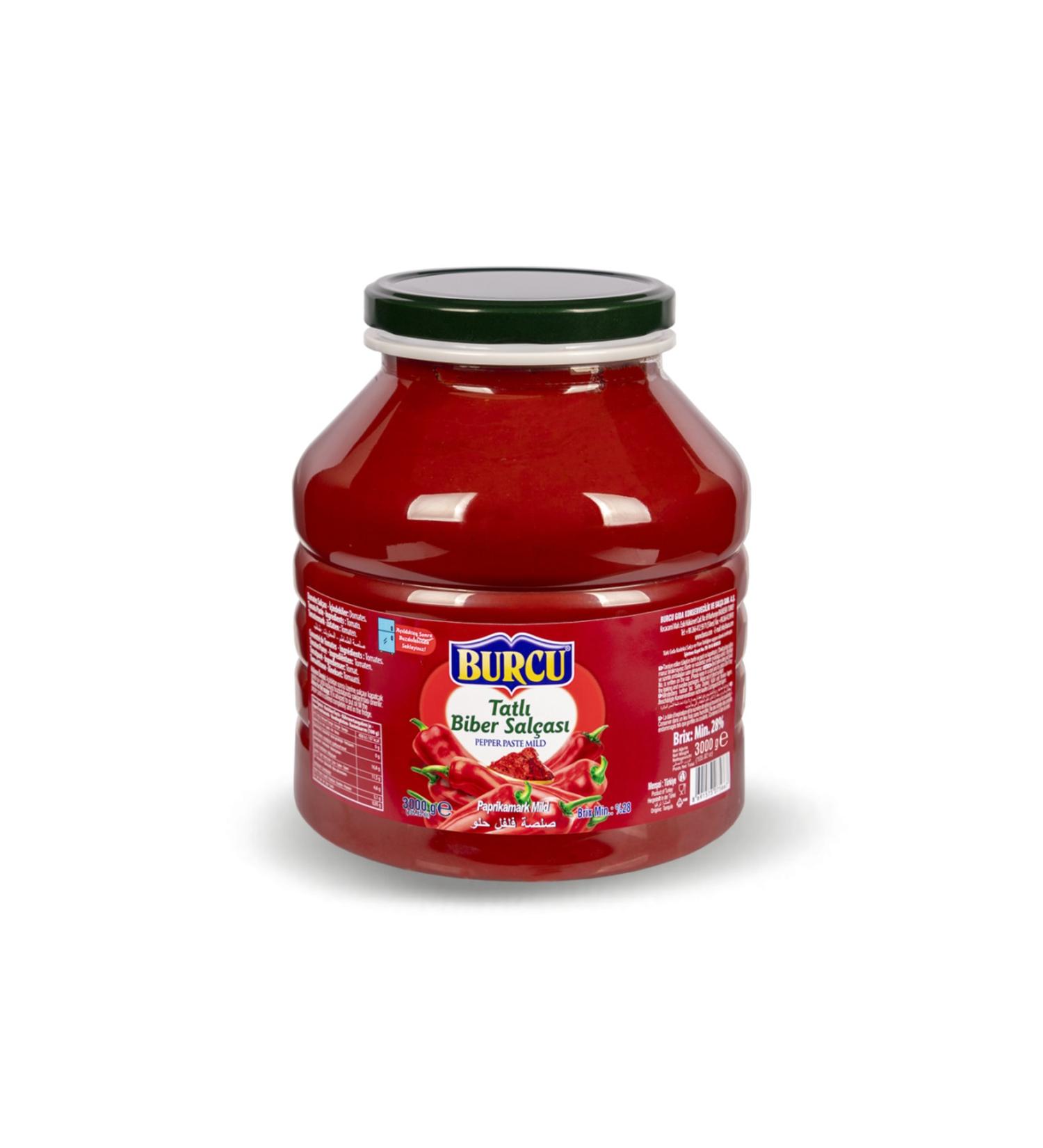 BURCU 3200 gr Home Sweet Pepper Paste 28 Brix Pet