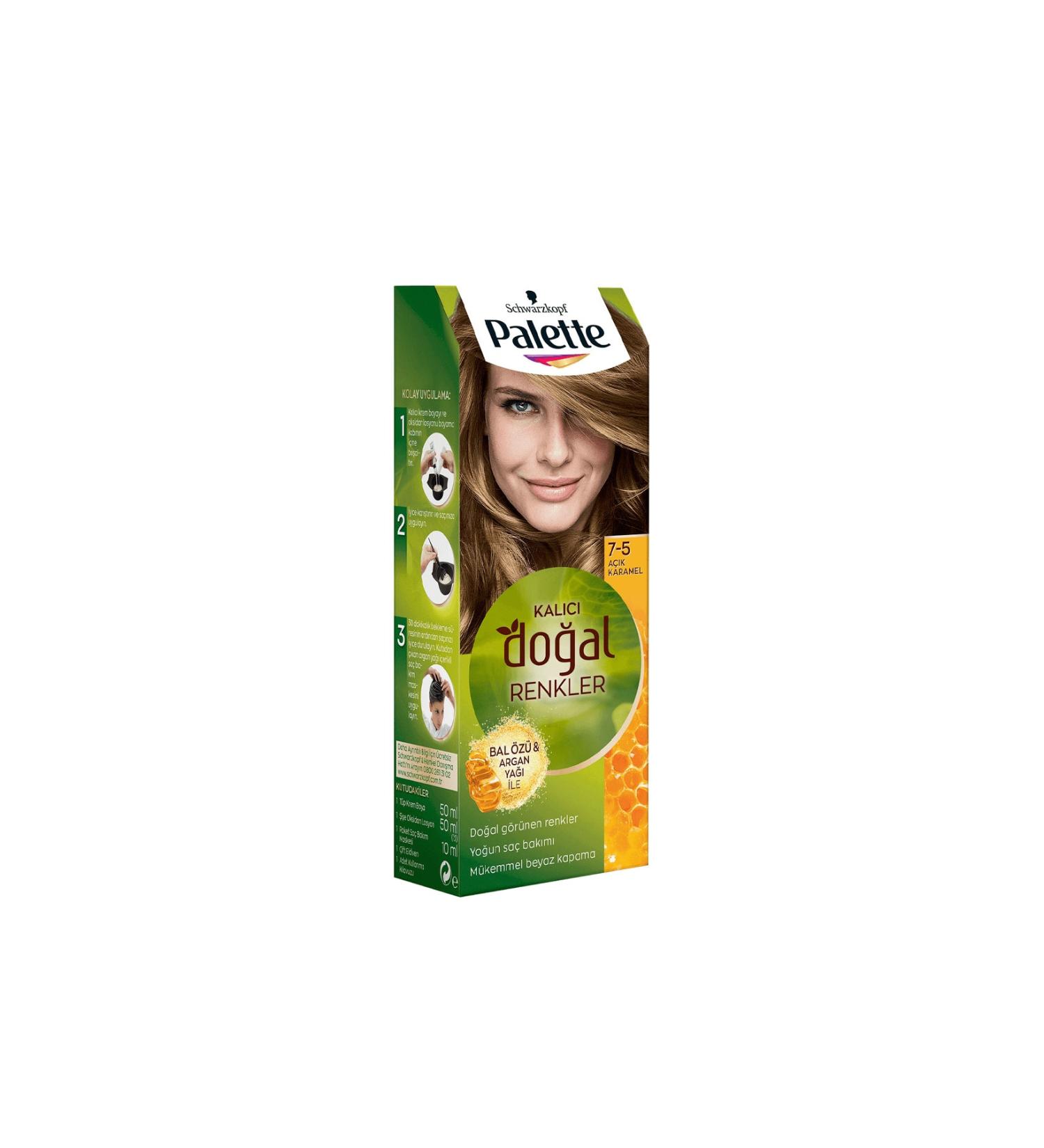 Palette Permanent Natural Colors Hair Dye 7-5 Light Caramel