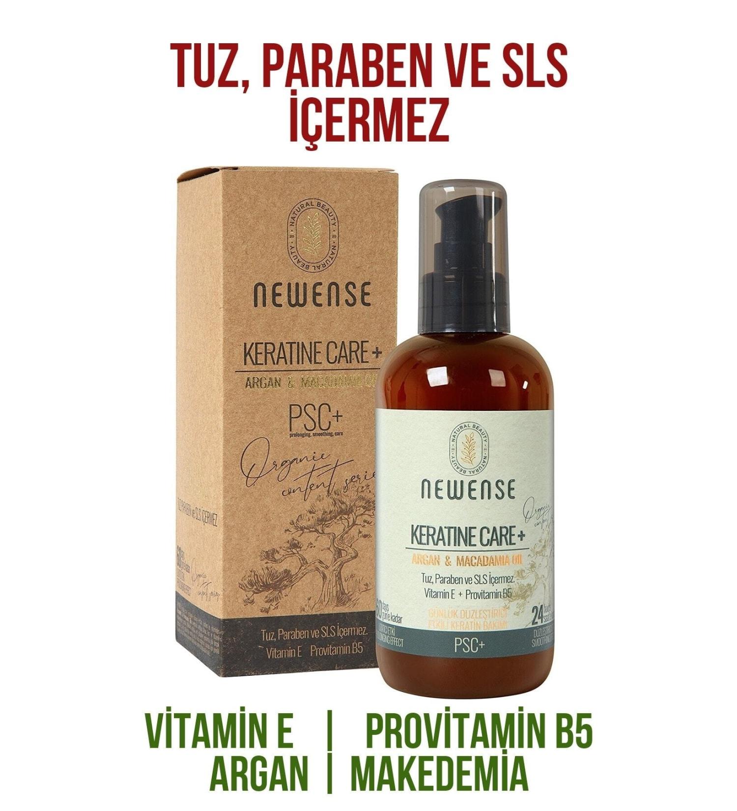 NEWENSE Keratin Cream Keratin Care with Argan and Macadamia Oil Vitamin E and Provitamin B5 250ml - Buy Online on GoSupps.com