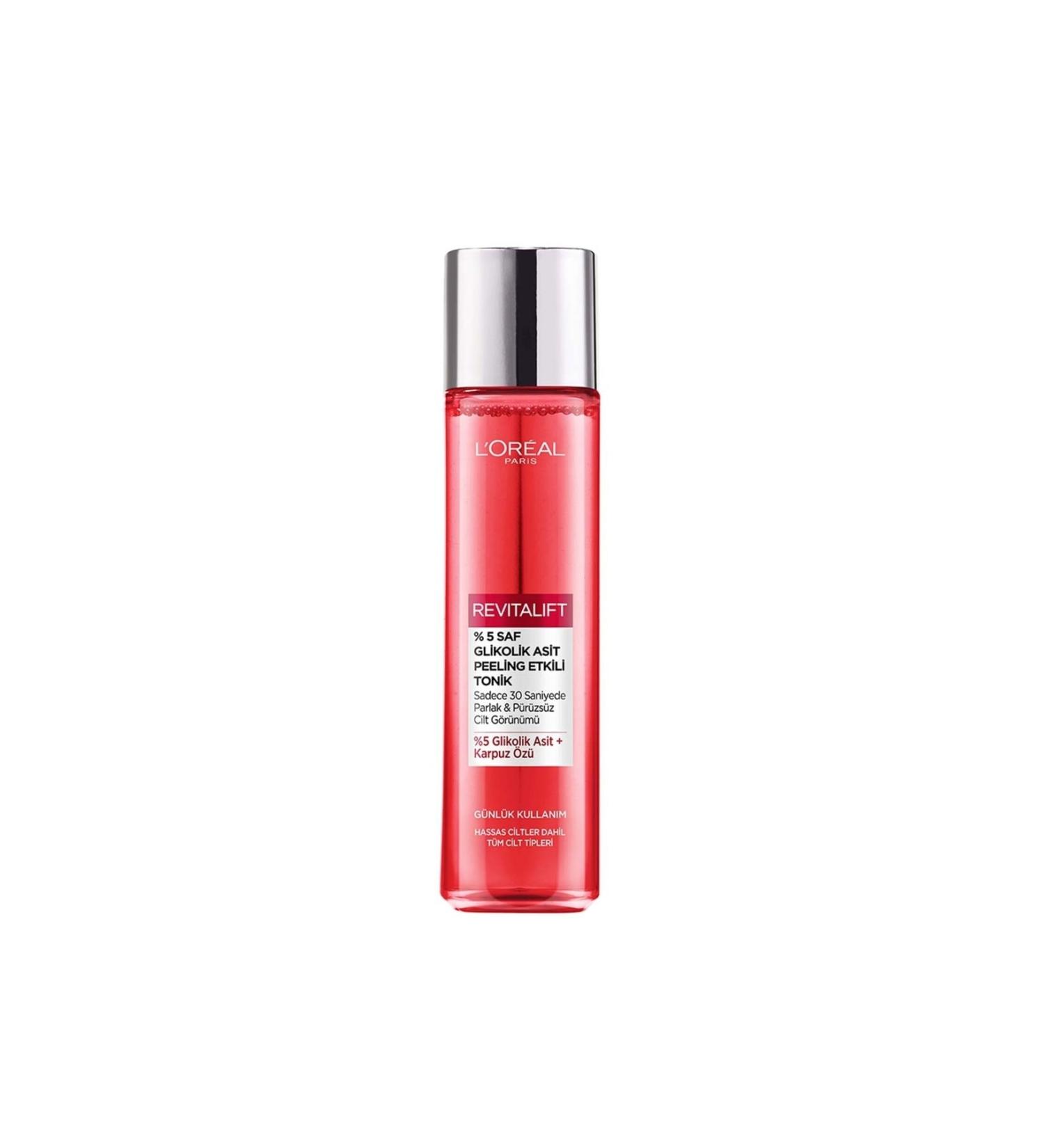 L'Oreal Paris Loreall Paris Revitalift %5 Pure Glycolic Acid Peeling Toner 180ml - Buy Online on GoSupps.com