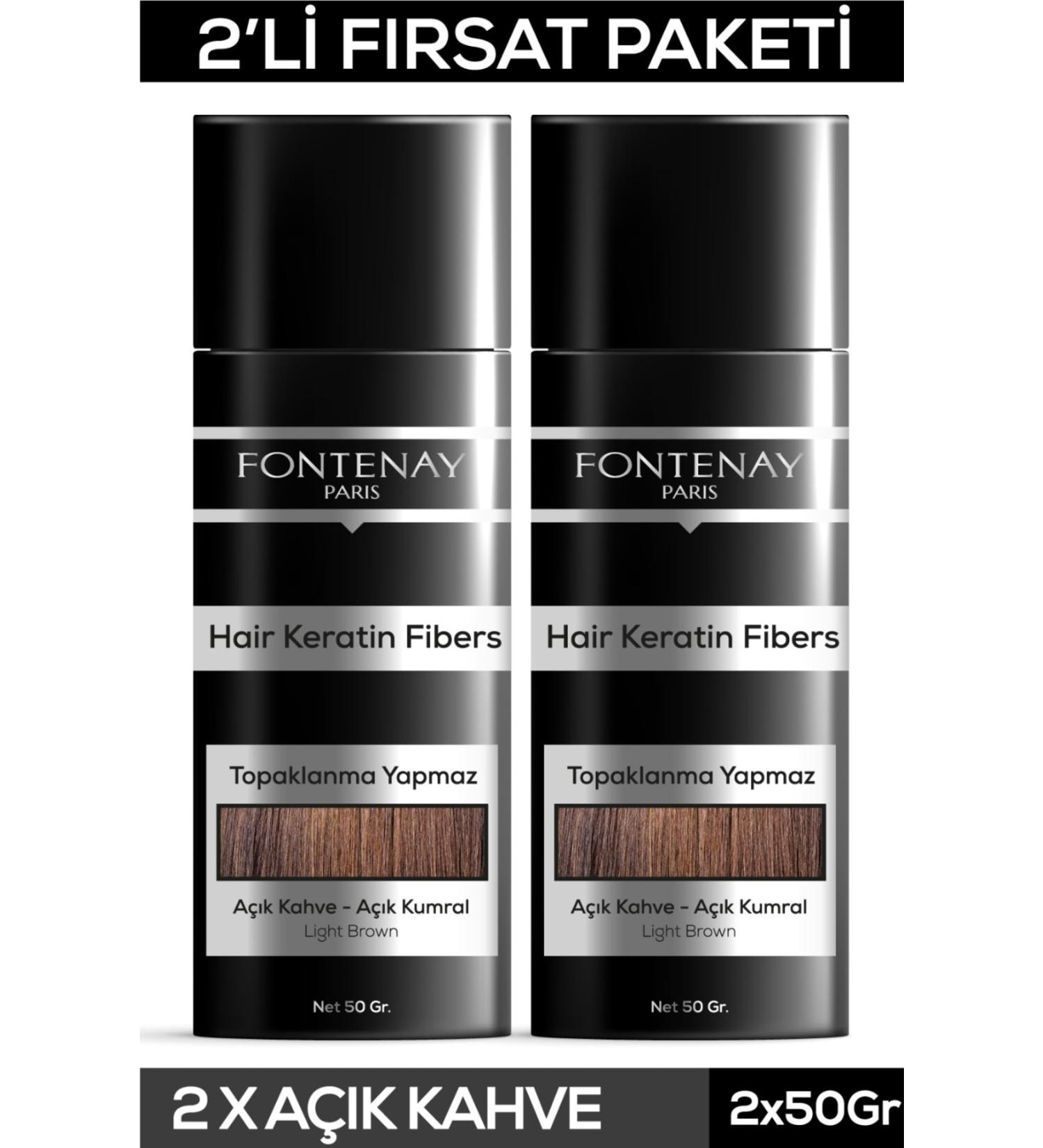 Fontenay Hair Volumizing Keratin Fibers Light Brown Topical Hair Powder 50gr X2 - Buy Online on GoSupps.com