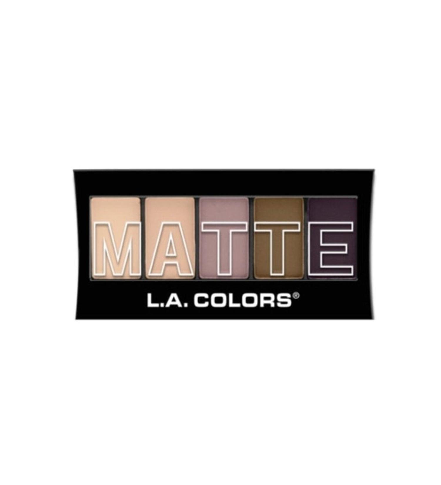 LA Colors 5-pack Matte Color Eyeshadow Palette Brown