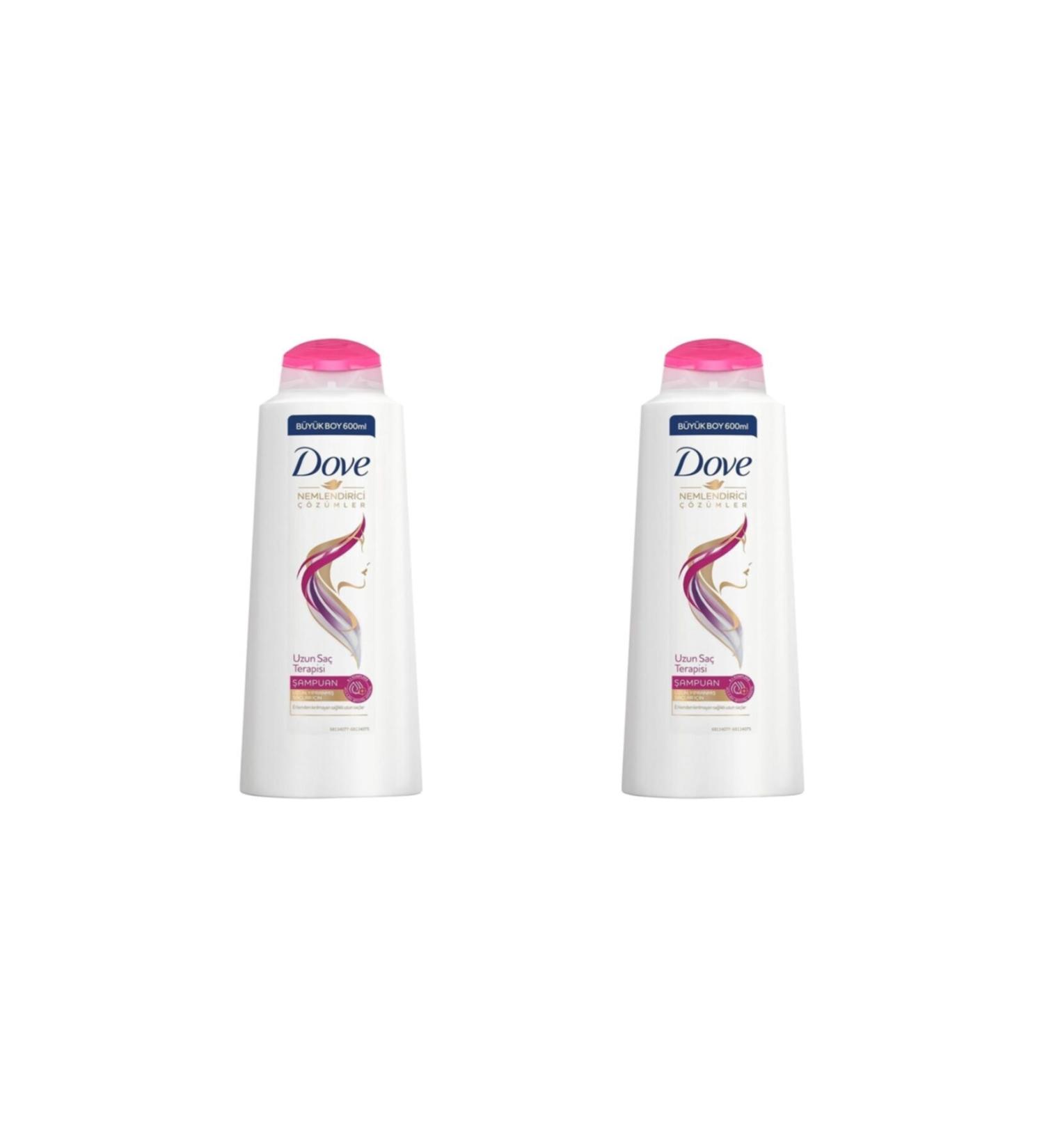 Dove Long Hair Therapy Hair Care Shampoo 600 ml 2 Pack