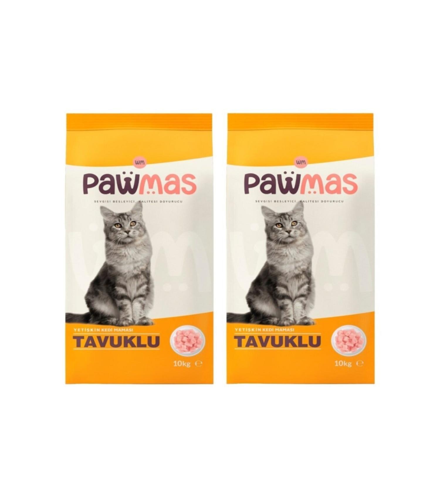 Pawmas Chicken Adult Cat Food 10 kg 2 Pieces