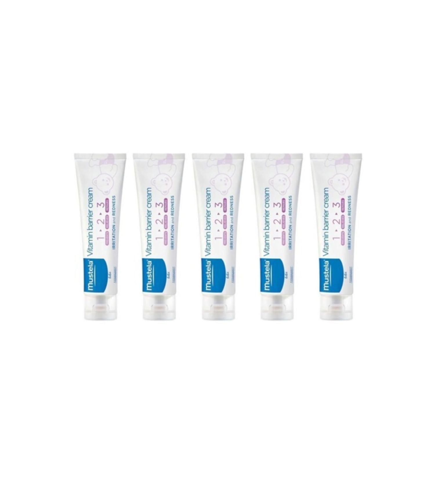 Mustela Vitamin Barrier Cream 1.2.3 50 ml 5 Pack