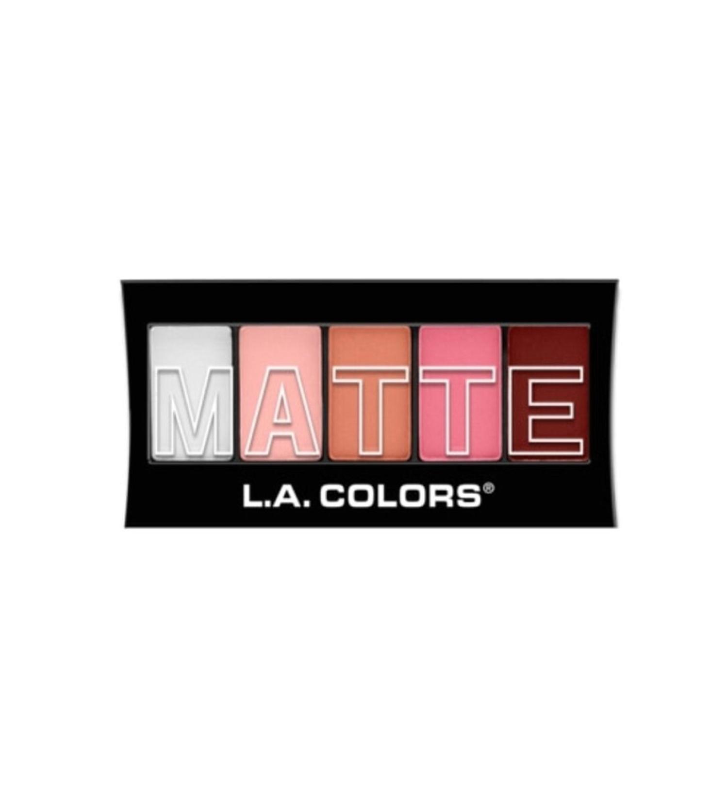 LA Colors 5-pack Matte Color Eyeshadow Palette Pink