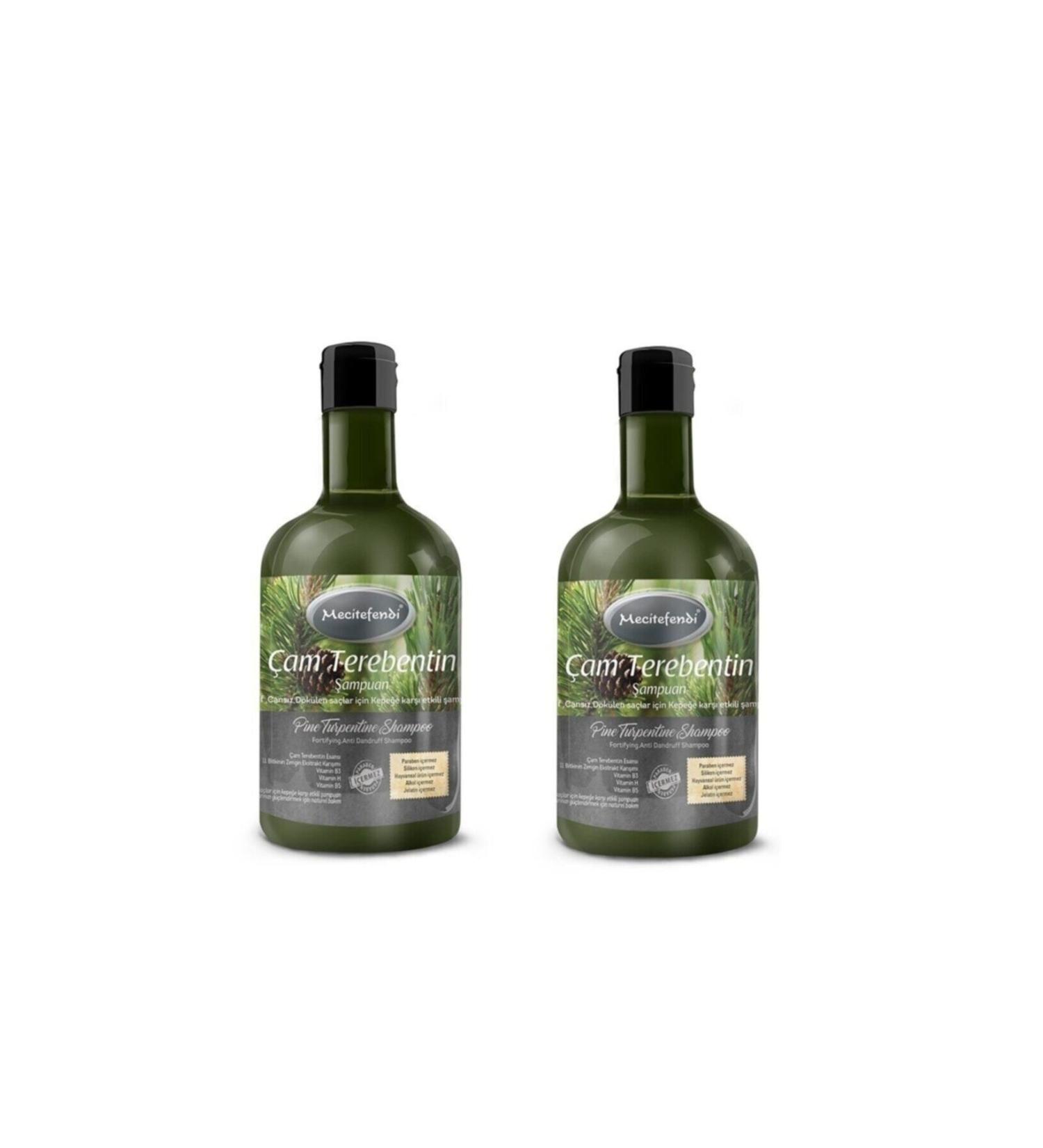 Mecit Efendi 2 Pieces Pine Turpentine Shampoo 2x400 ml