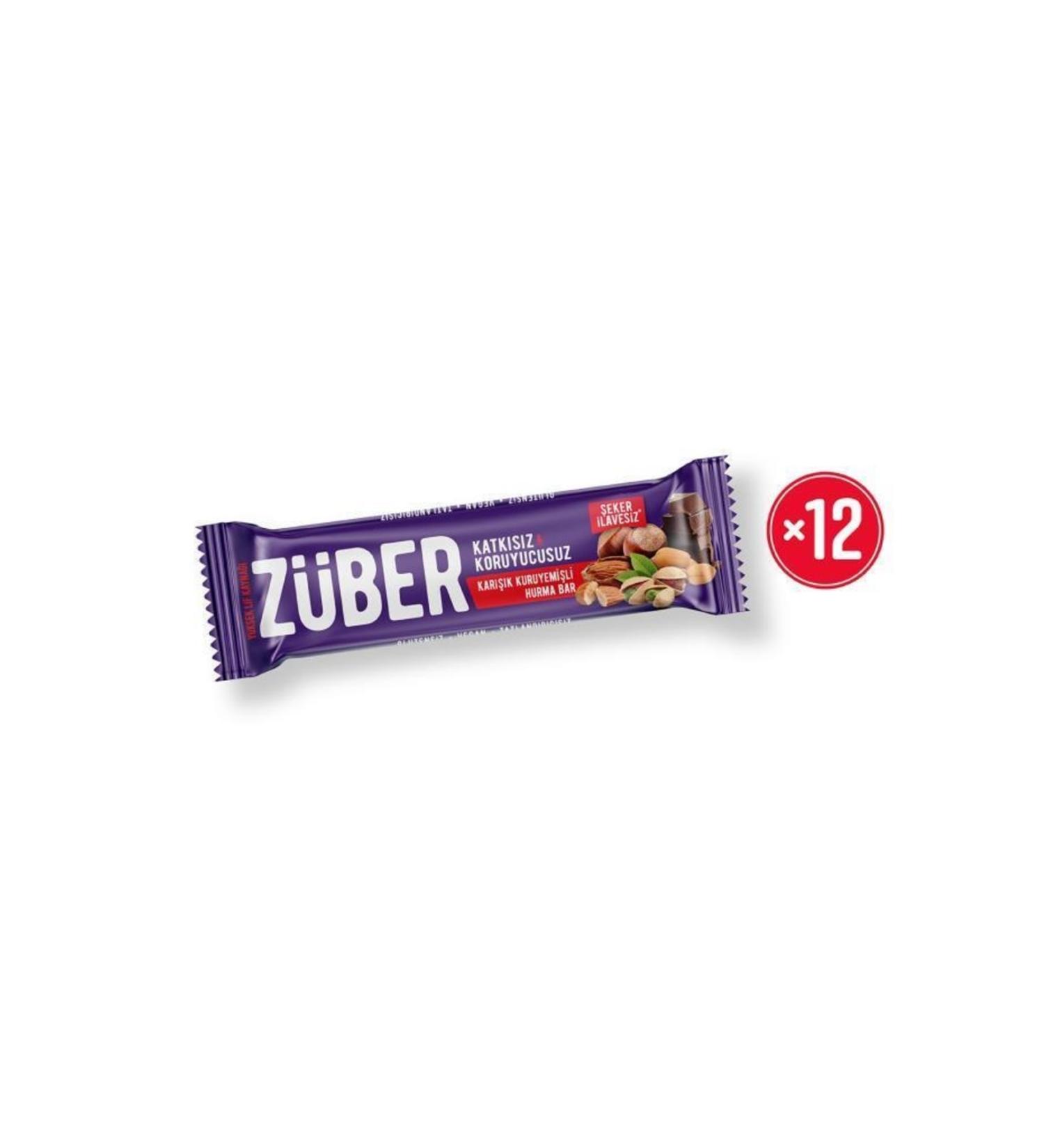 Z ber Mixed Nuts Bar - 12 Pieces X 35gr