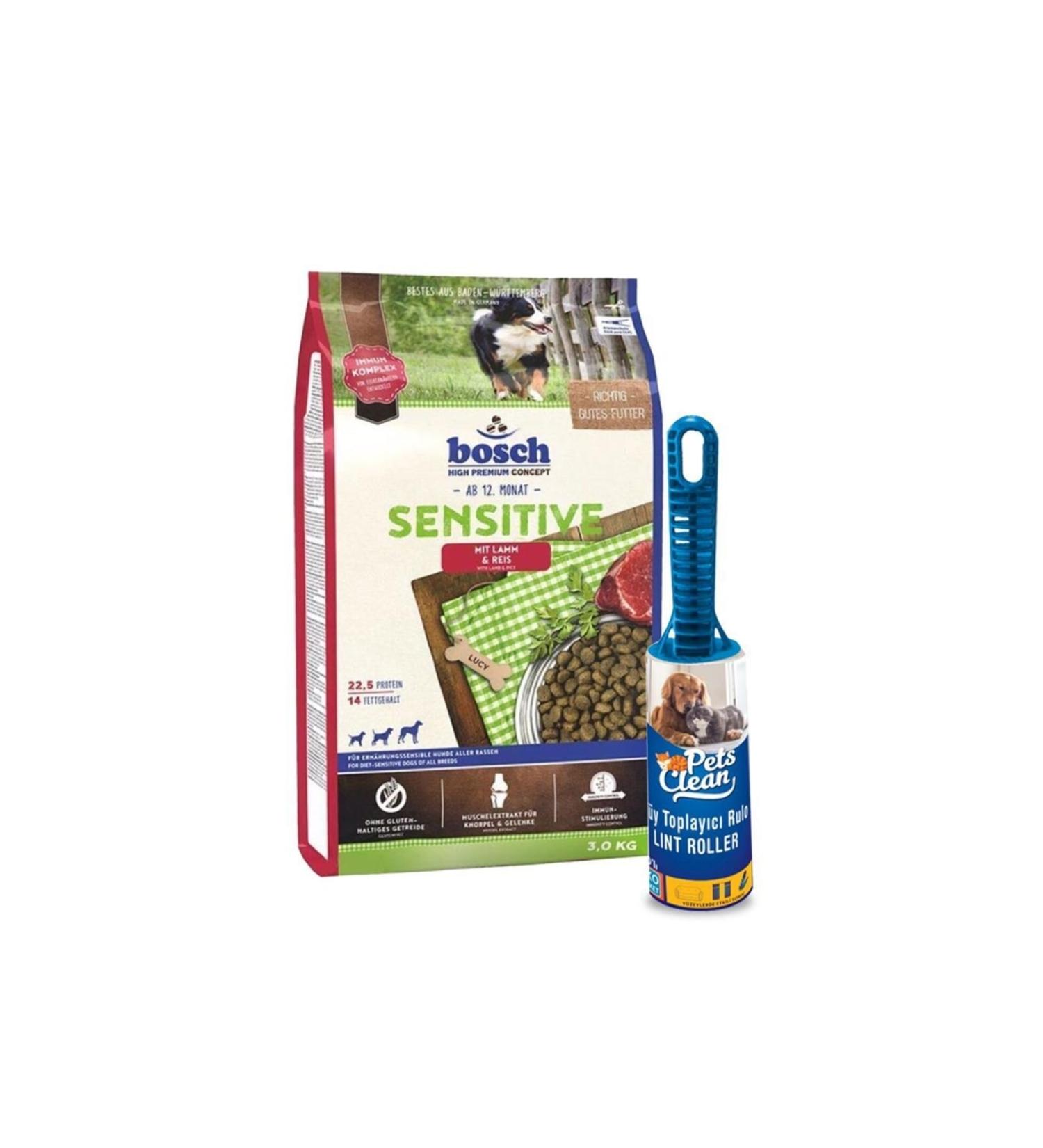 Bosch Sensitive Lamb Sensitive Adult Dry Dog Food 3 Kg + Hair Collector 1 Roll