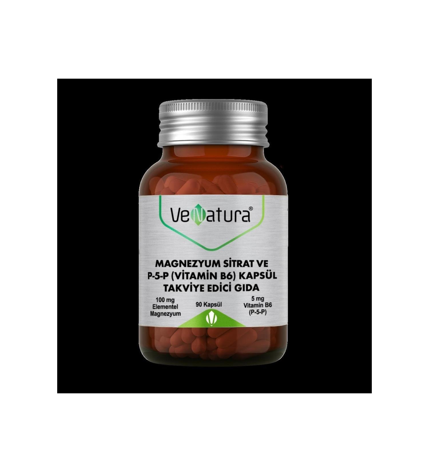 Venatura Magnesium Citrate And P5p (vitamin B6) 90 Capsules