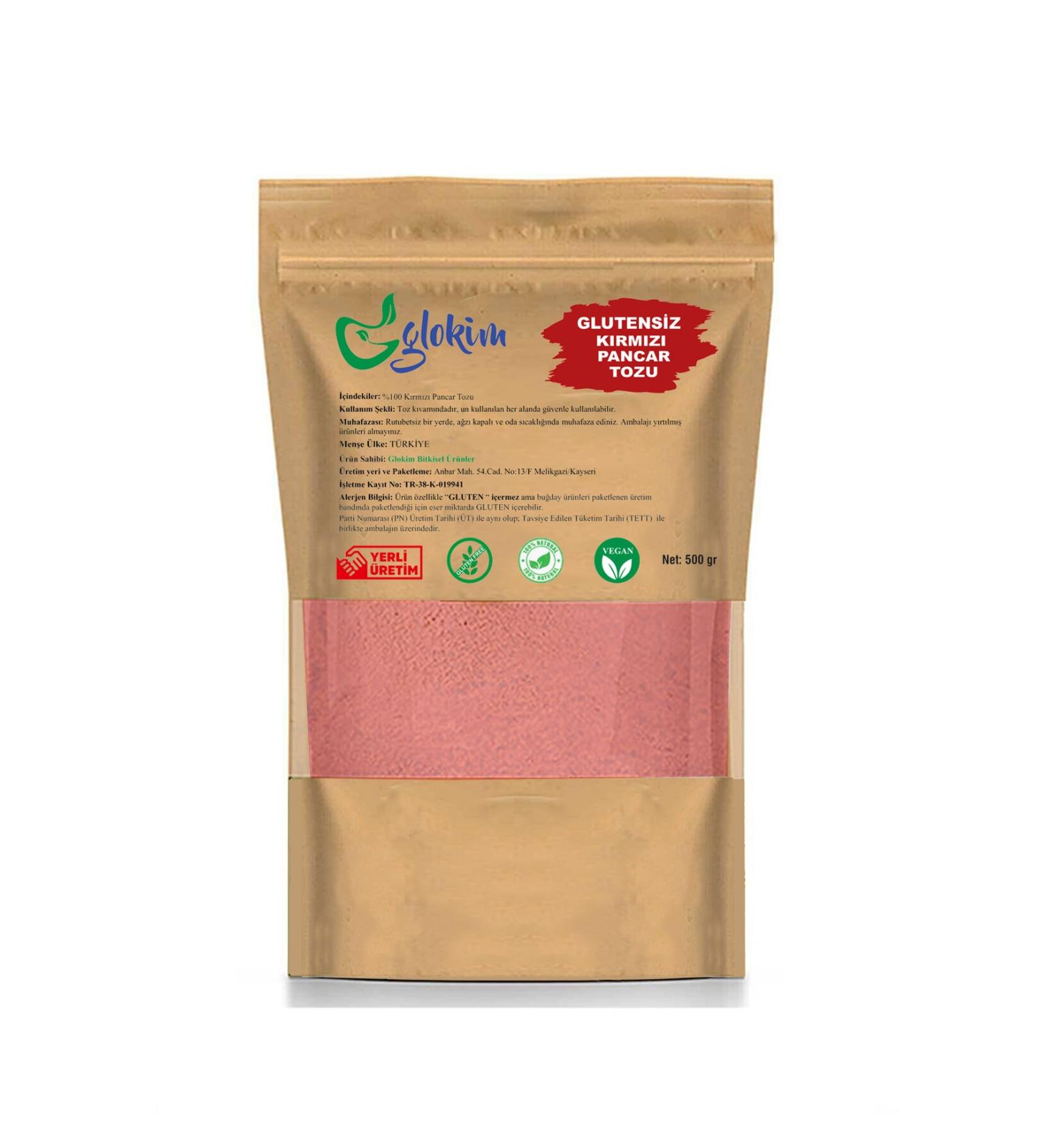 GLOKIM Red Beetroot Powder 500 gr Gluten Free