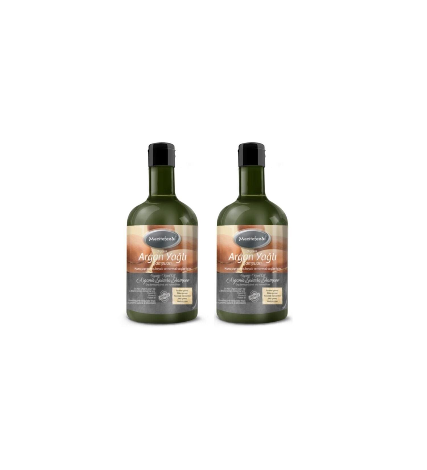 Mecit Efendi 2 Pieces Organic Argan Oil Shampoo 2x400 Ml Argan Shampoo