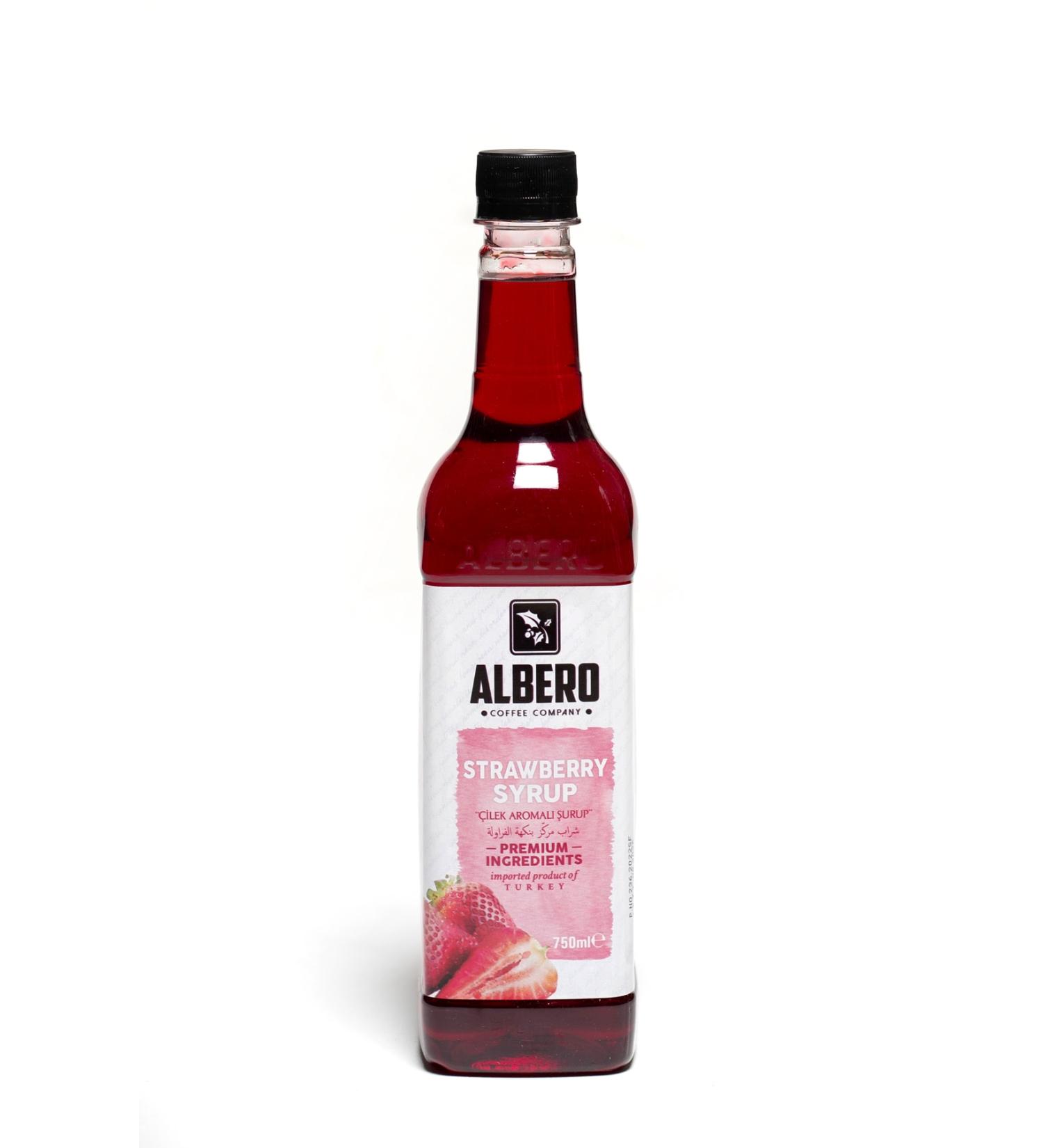 ALBERO Strawberry Cocktail Syrup 750 Ml. 1000 gr