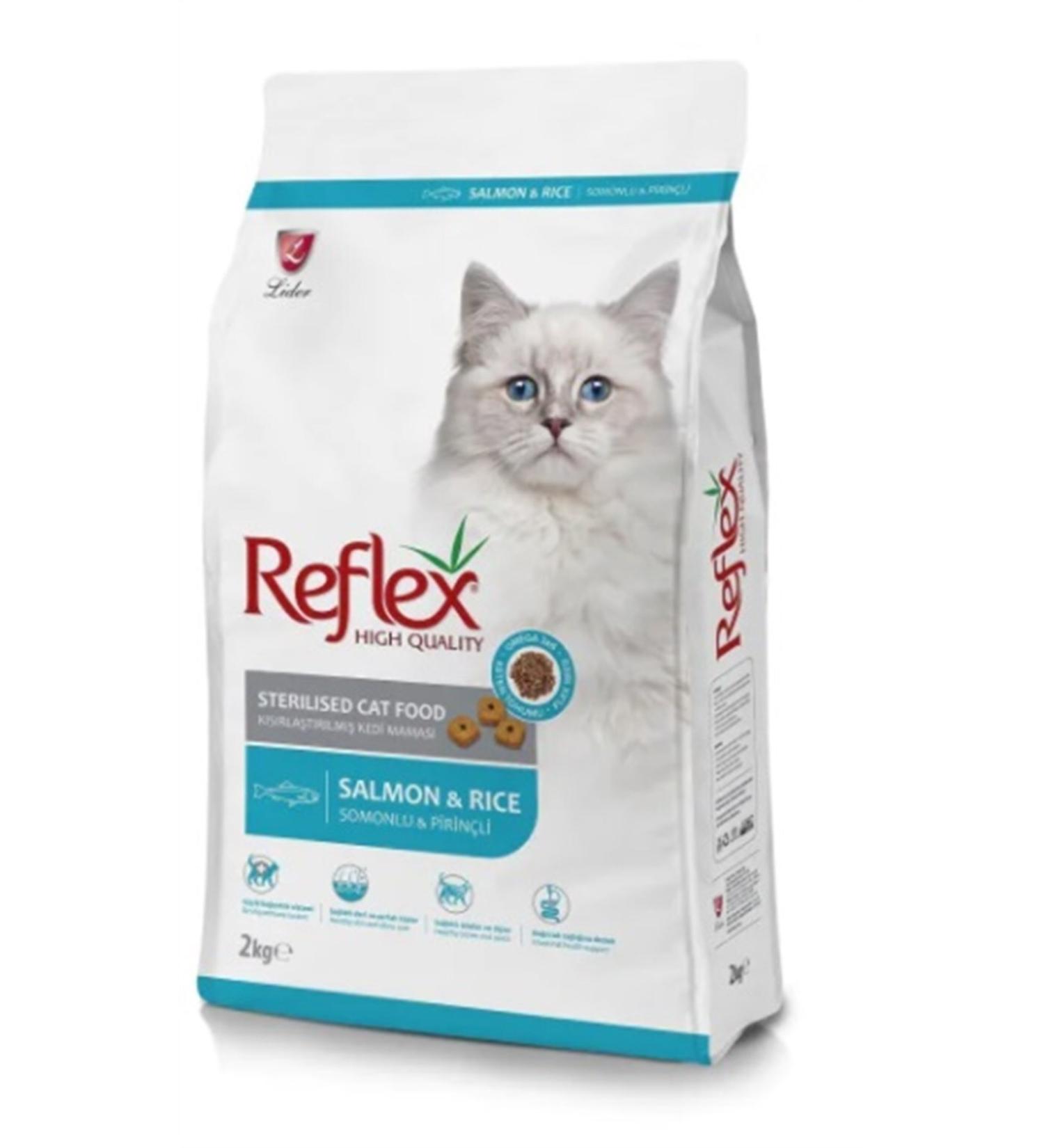 Reflex Sterilized Salmon Rice Cat Food 2 kg x 2 Pieces