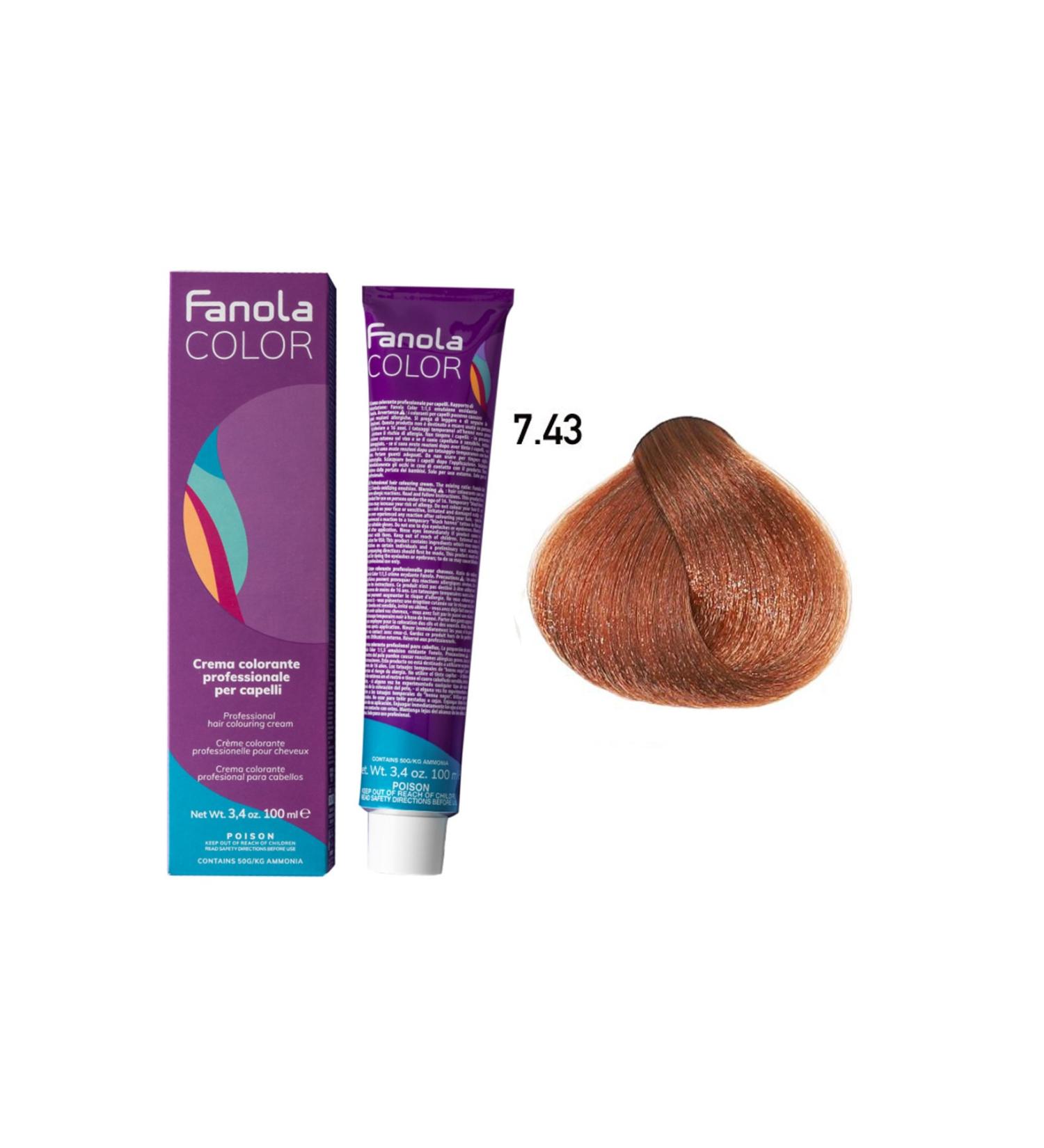 Fanola Color 100ml Medium Copper Golden Blonde 7.43