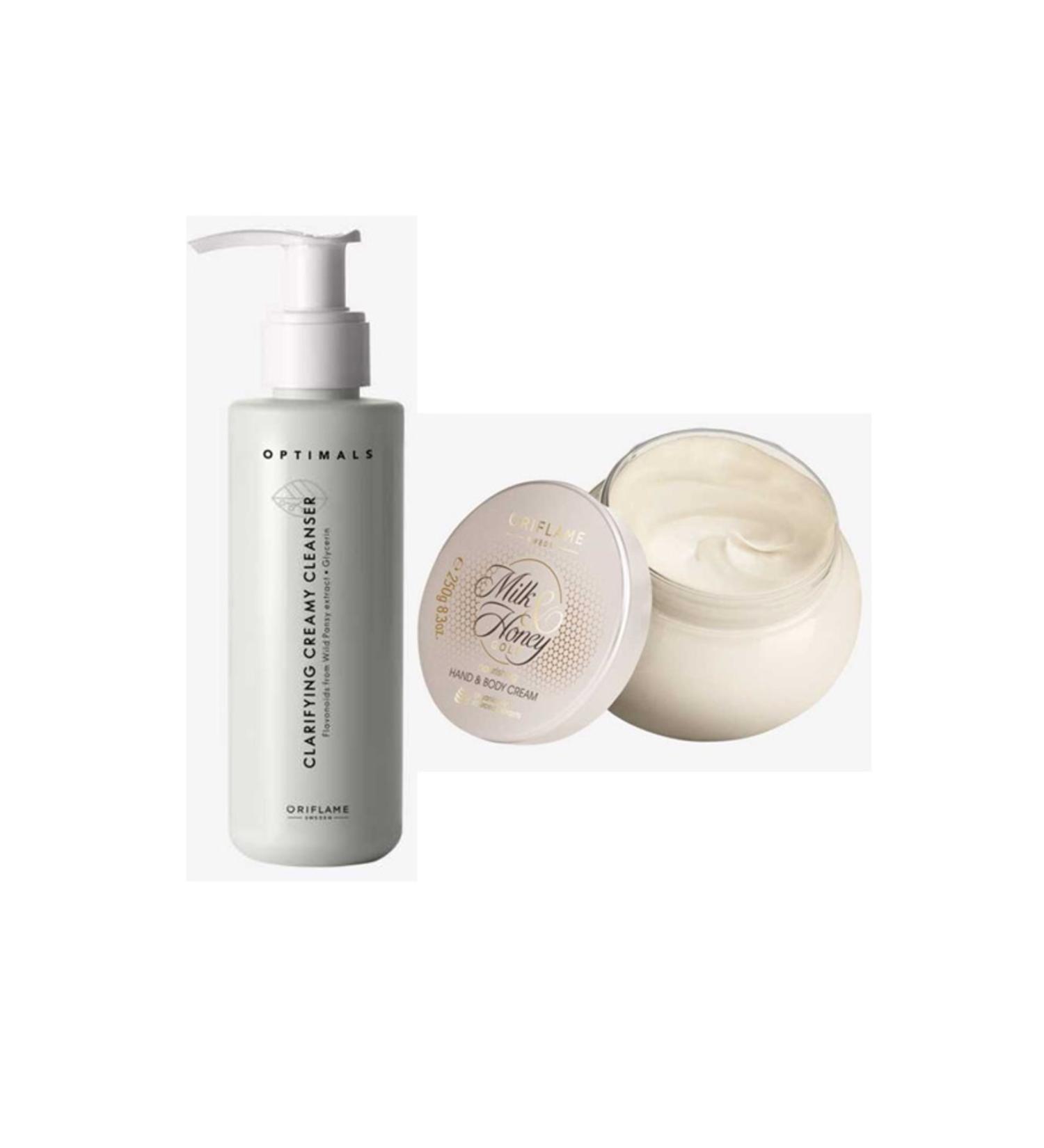Oriflame Purifying Creamy Cleanser Milk Honey Gold Nourishing Hand Body Cream