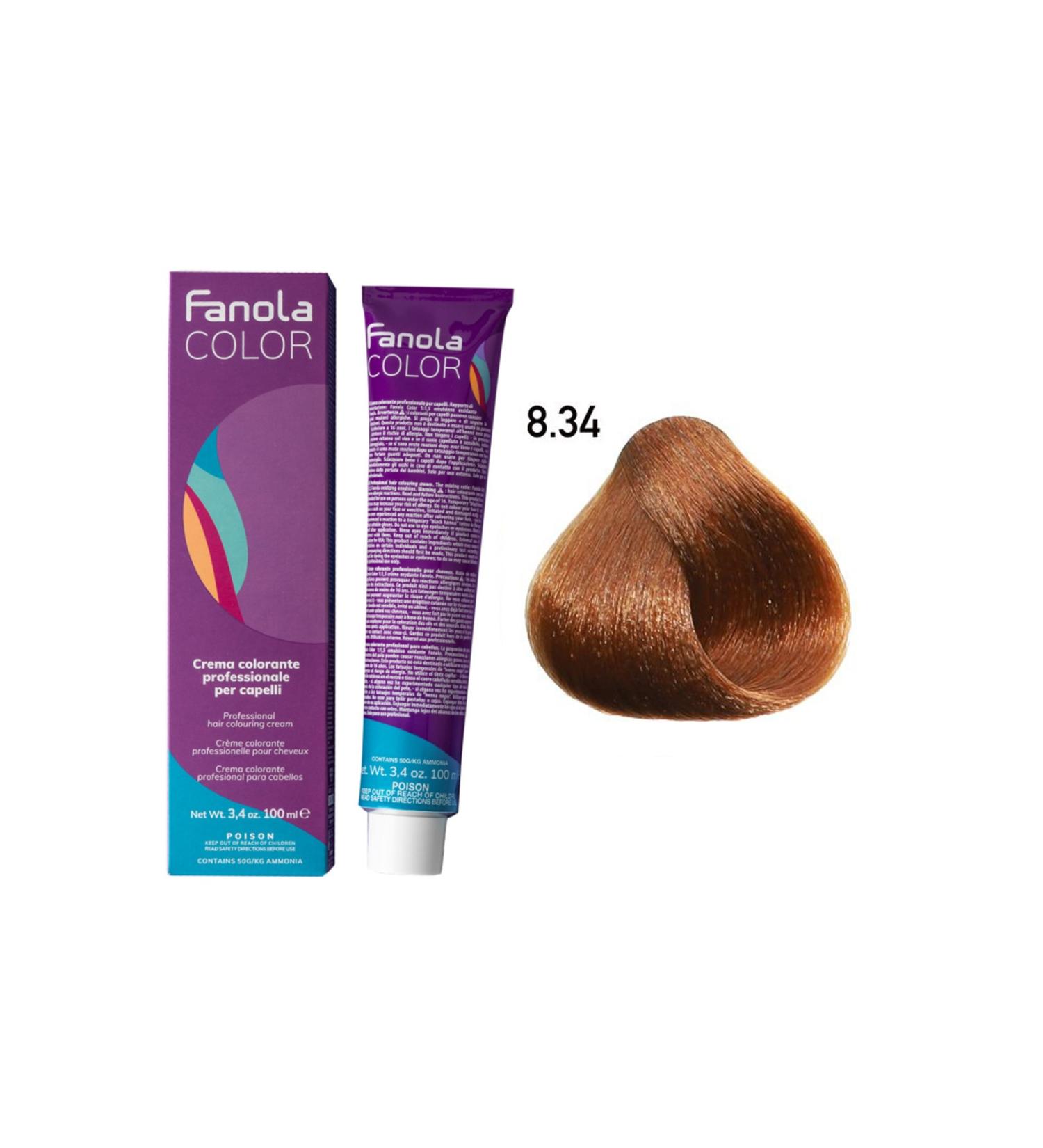 Fanola Color 100ml Light Golden Copper Blonde 8.34