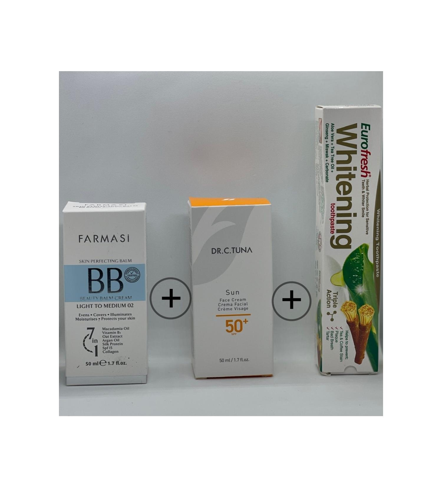 Farmasi Bb Cream 02 + Face Cream + Aloe Vera Miswak Whitening Toothpaste Josephglobal