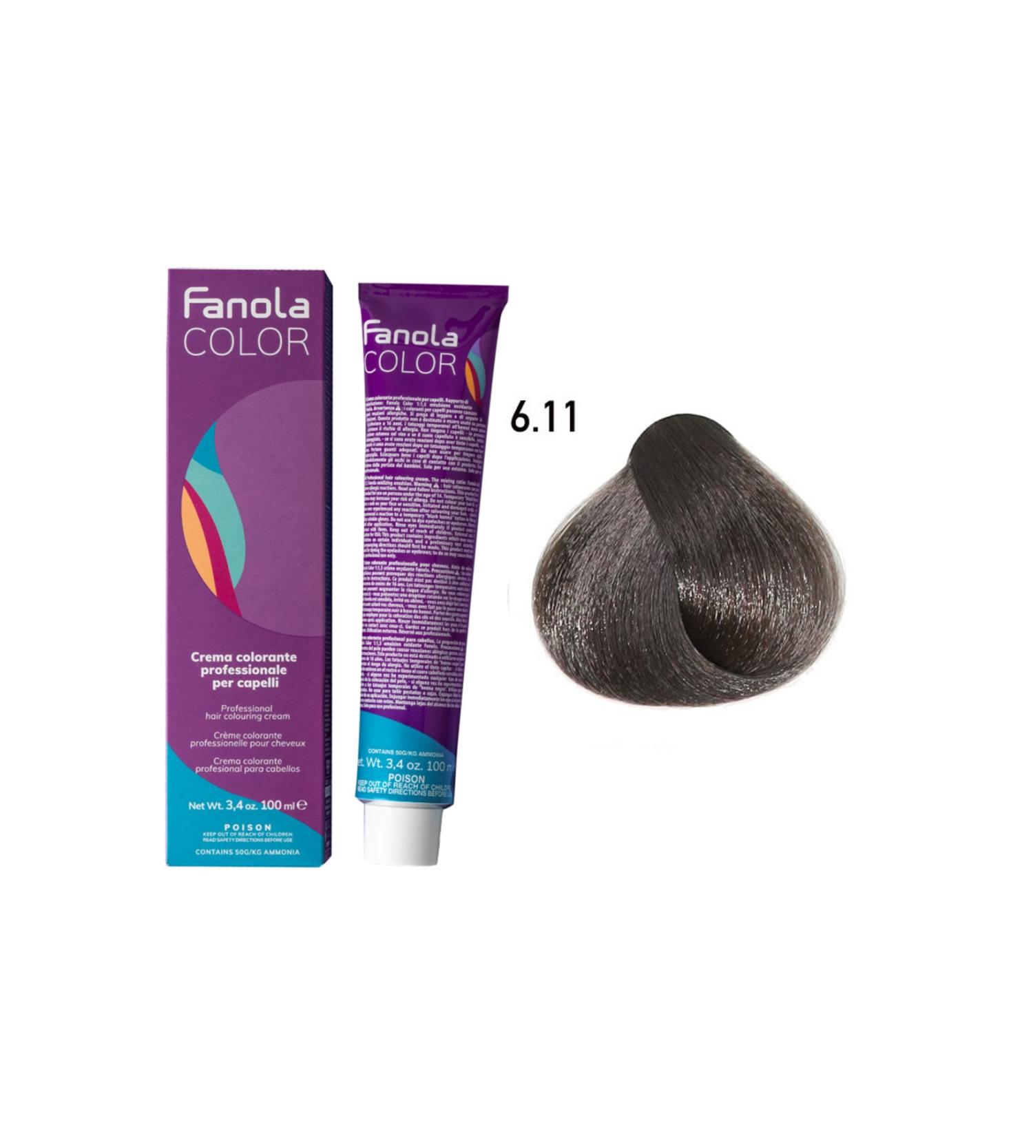 Fanola Color 100ml Dark Blonde Intense Ash 6.11