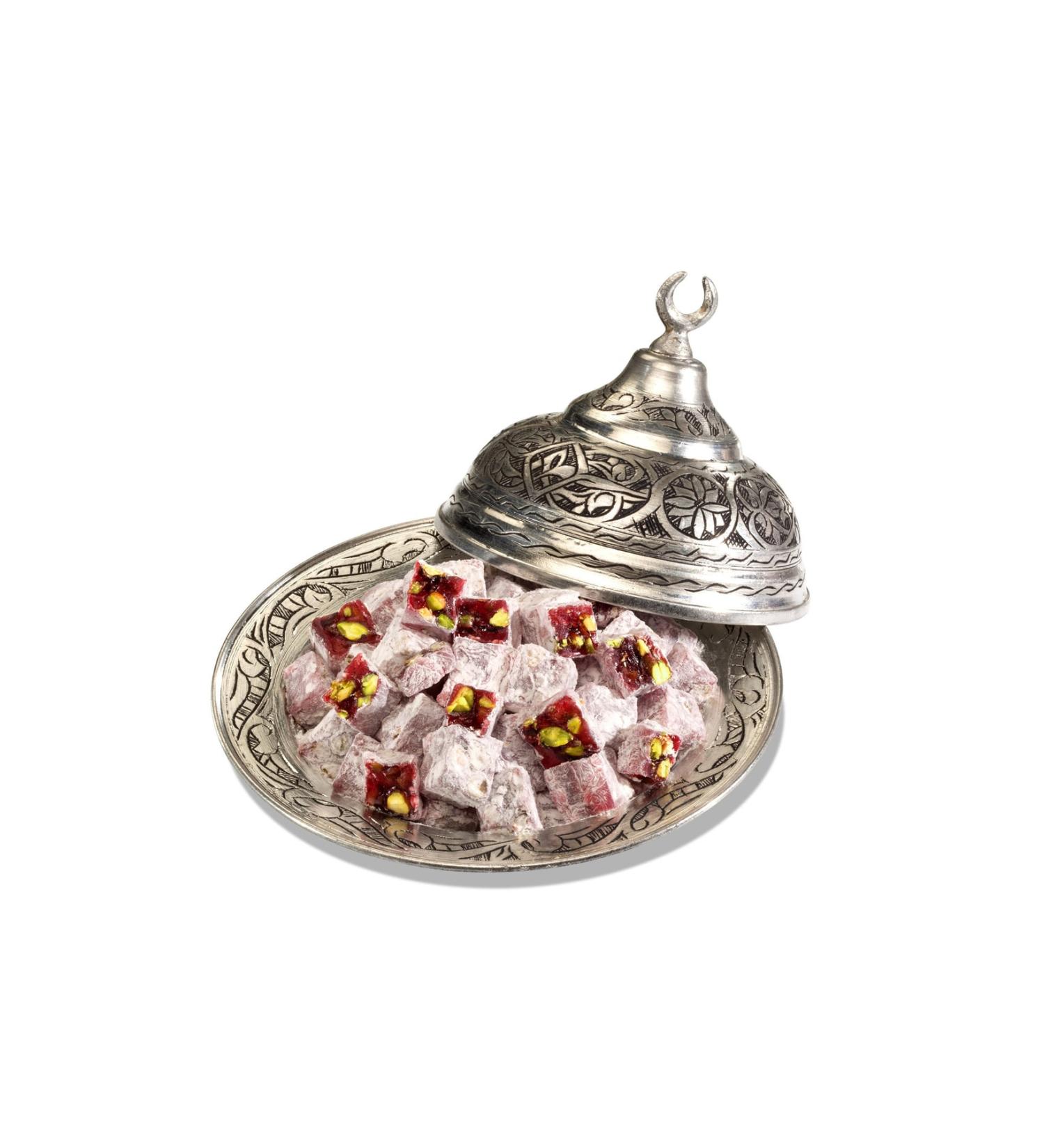 ekerci Caferzade Double Roasted Extra Pomegranate and Pistachio Turkish Delight 500 gr