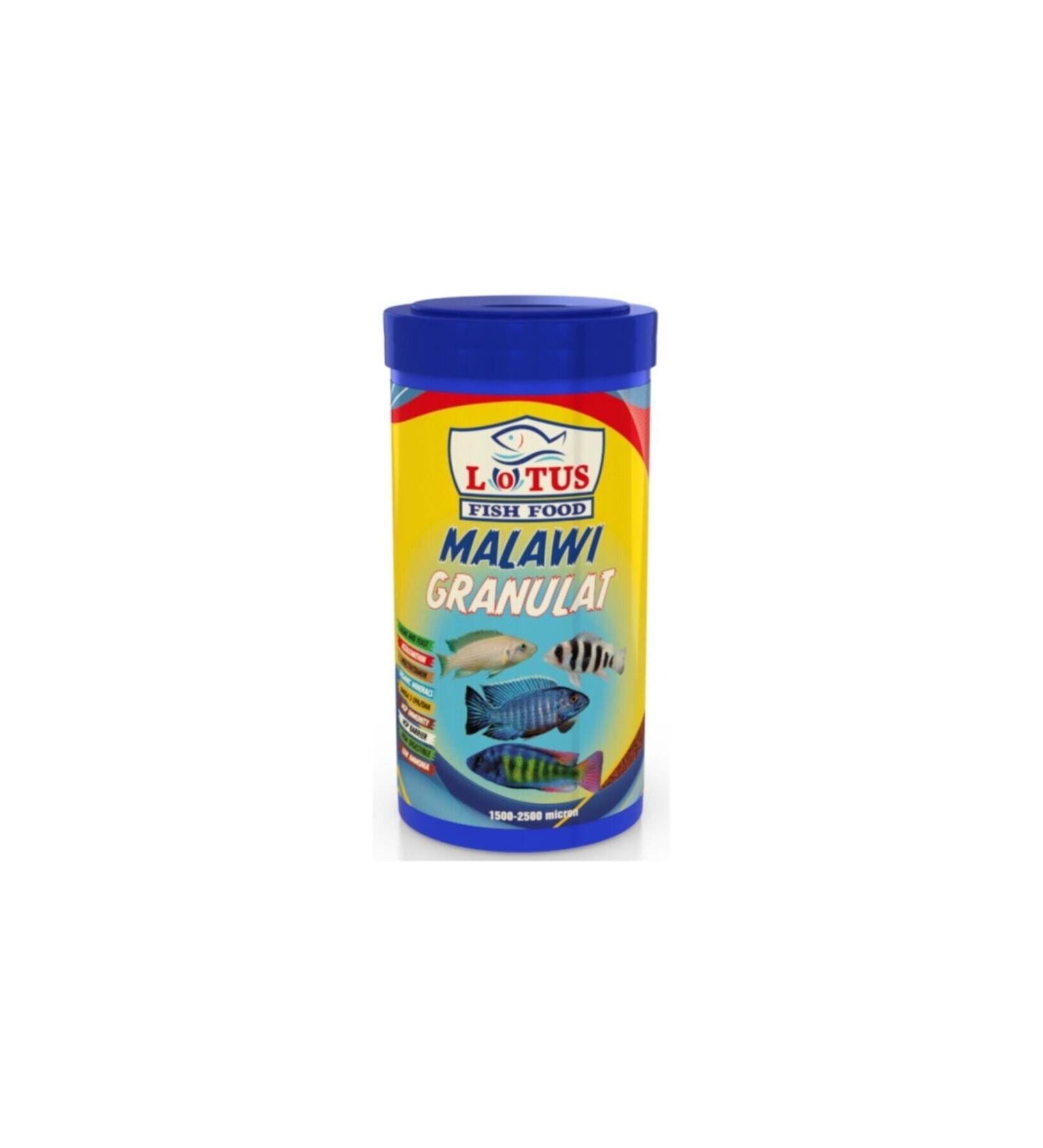 Lotus Malawi Granulat 250 ml Box Dolphin Yellow Princess Cichlid Fish Food