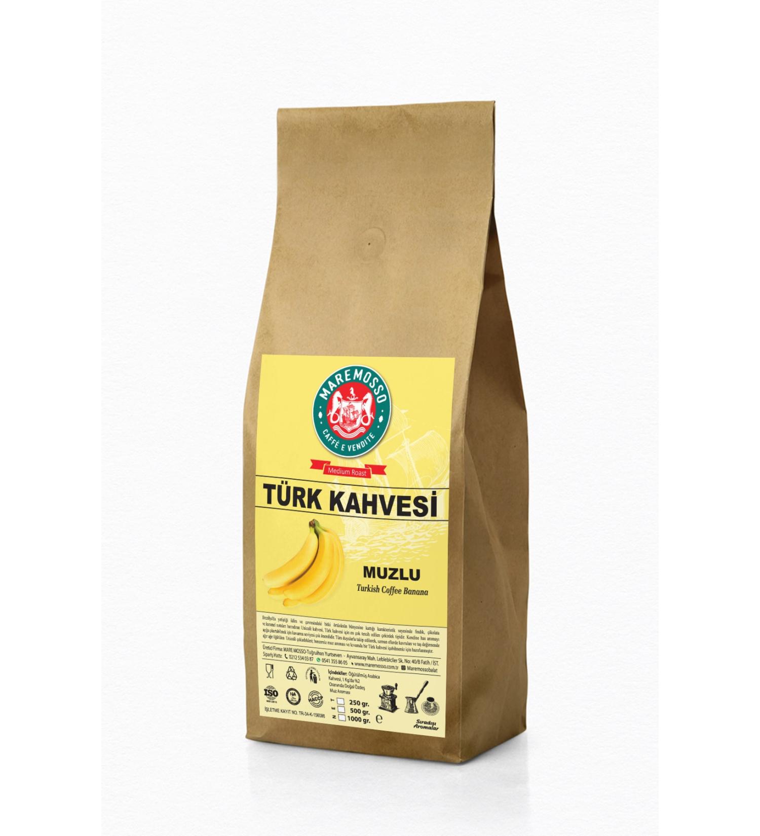 Mare Mosso Caffe Vendite Banana Flavored Ground Turkish Coffee 1 Kg.