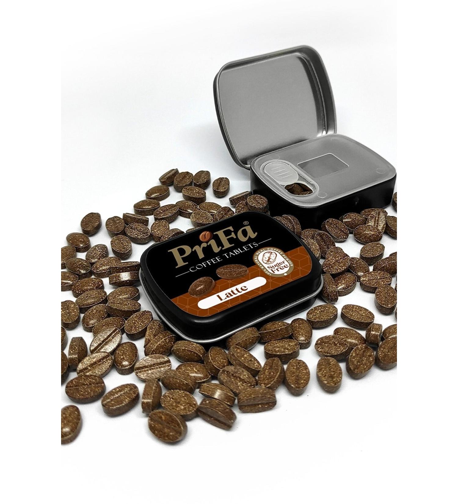 prifa Sugar Free Absorbable Latte Coffee Tablets No Sugar Added Healthy Coffee Tablets 25 Tablets 2 Li