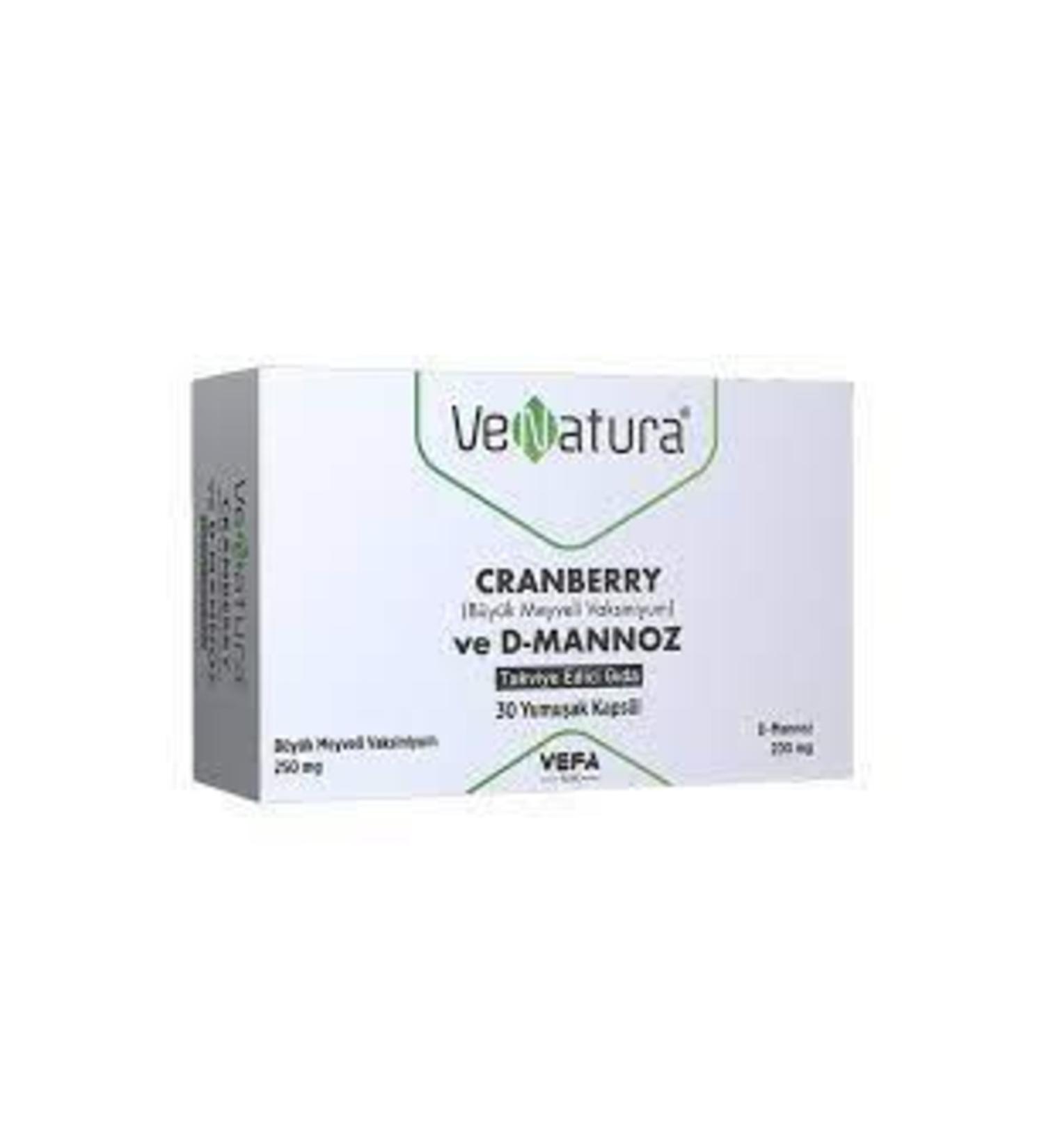 Venatura Cranberry and D-mannose Food Supplement 30 Softgels