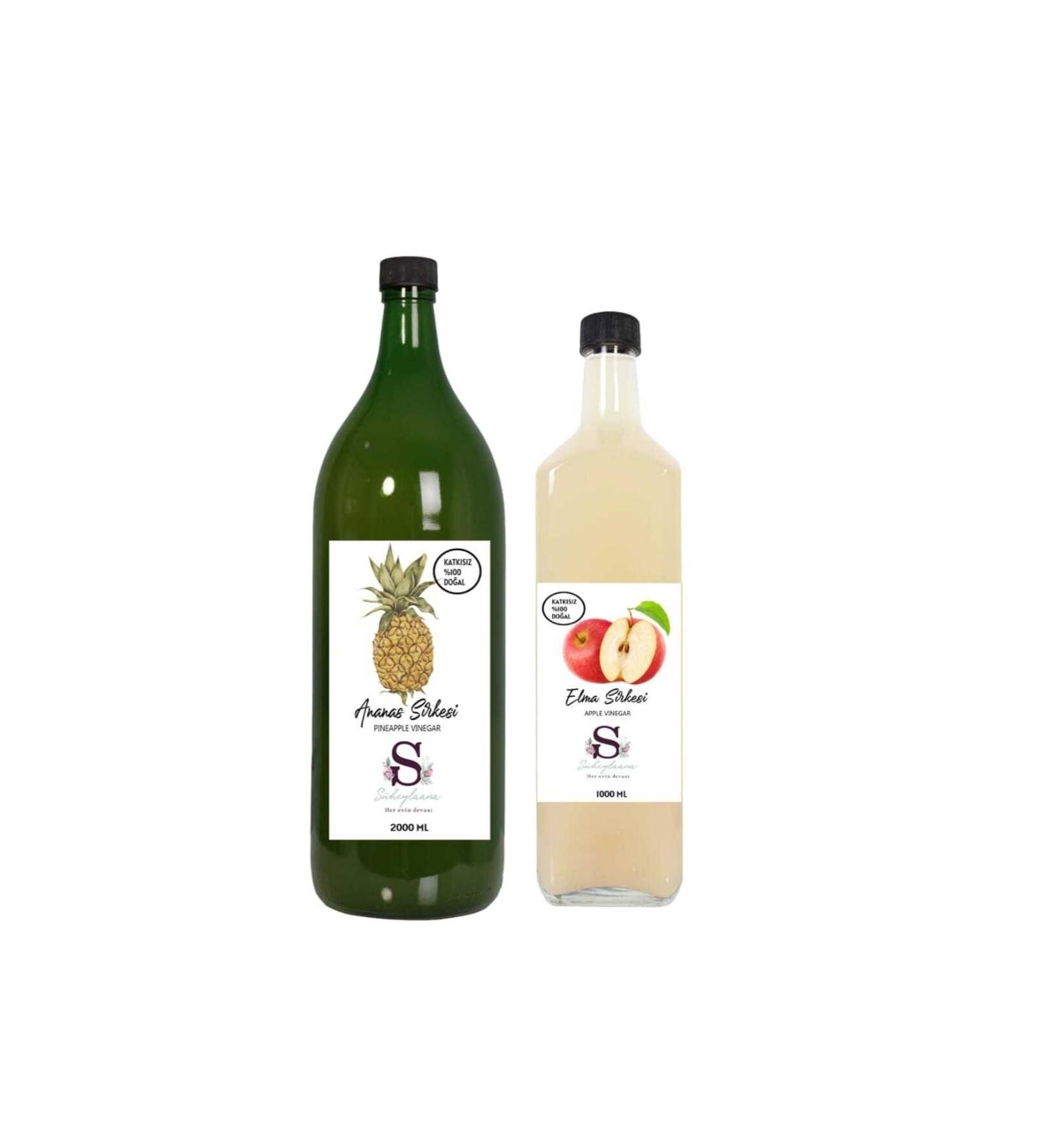 Suheylaana Natural Pineapple Vinegar 2000 Ml And Natural Apple Vinegar 1000 Ml
