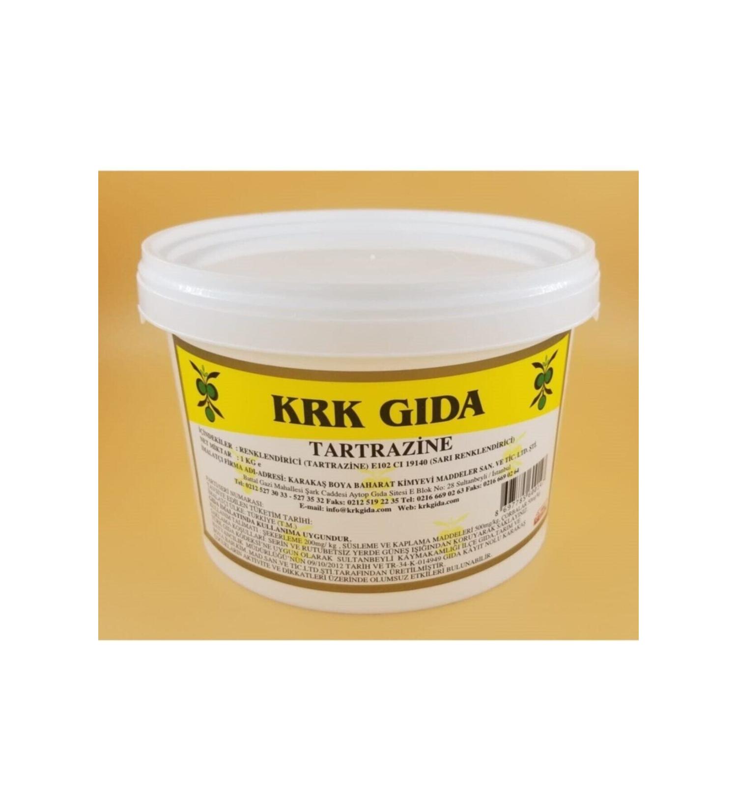 Krk Food Tartrazine Food Coloring Yellow 1 Kg