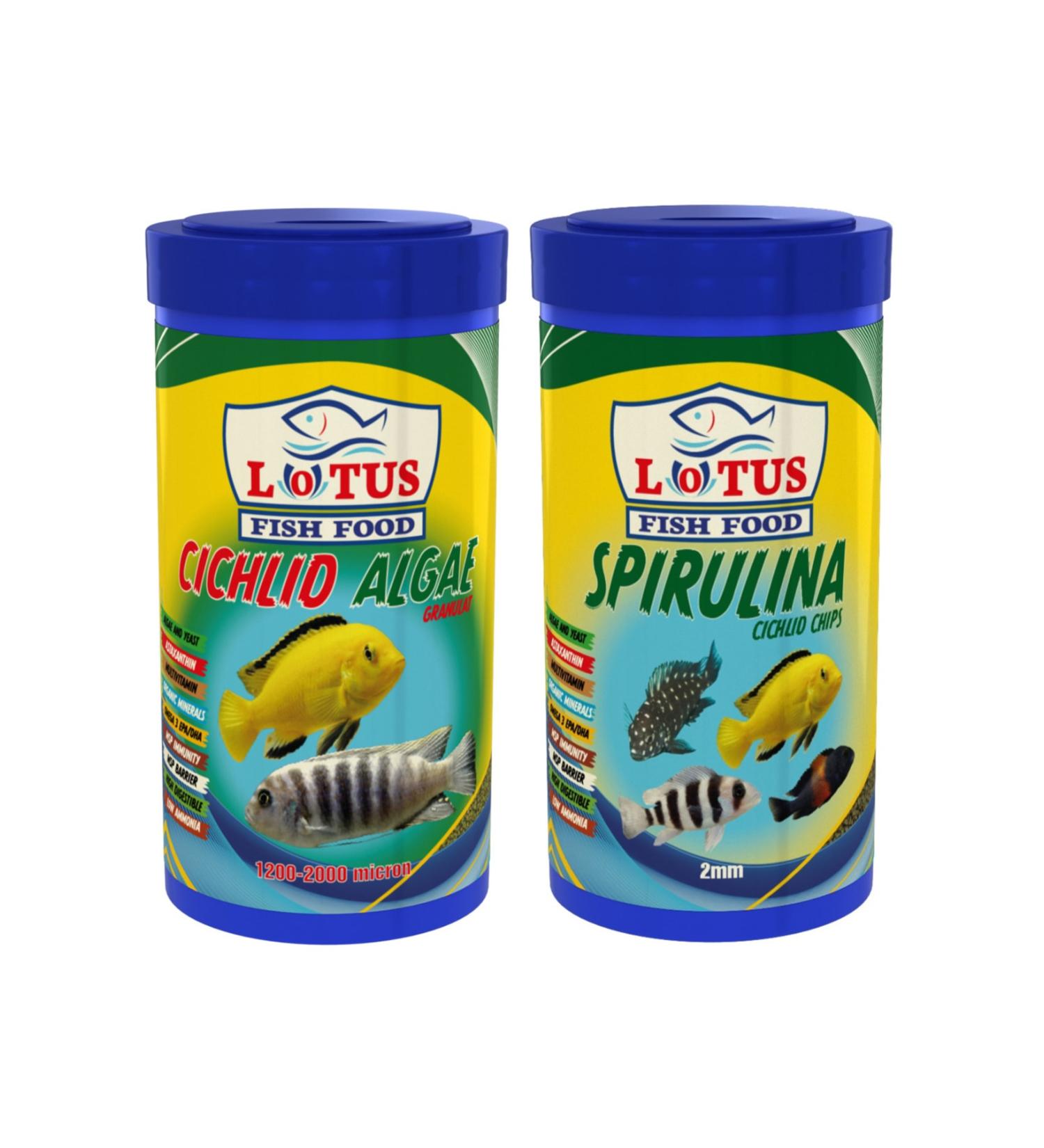 Lotus Cichlid Algae 1000 ml + Spirulina 1000 ml