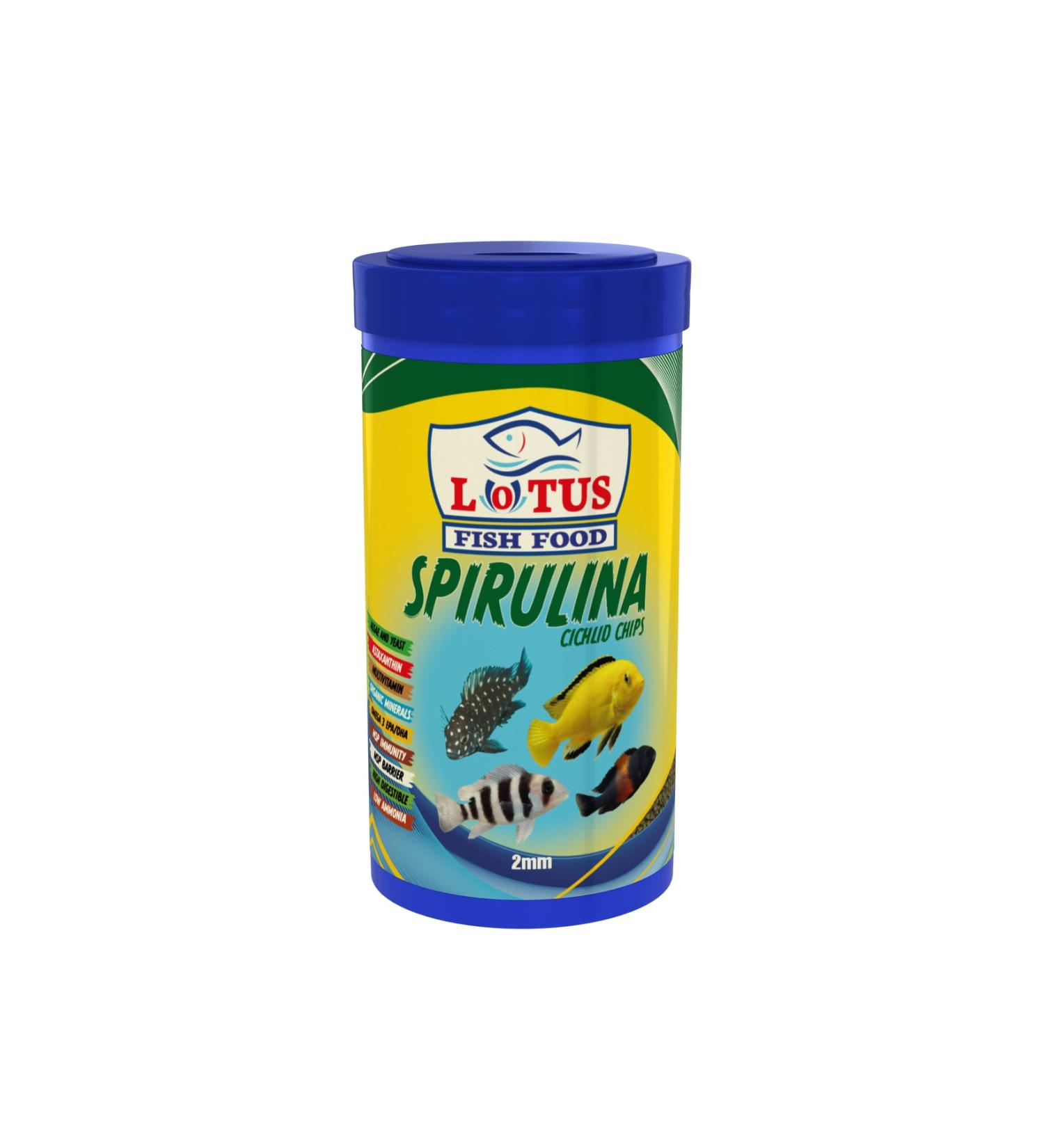 Lotus Cichlid Spirulina Chips 250 ml Cichlid Fish Food