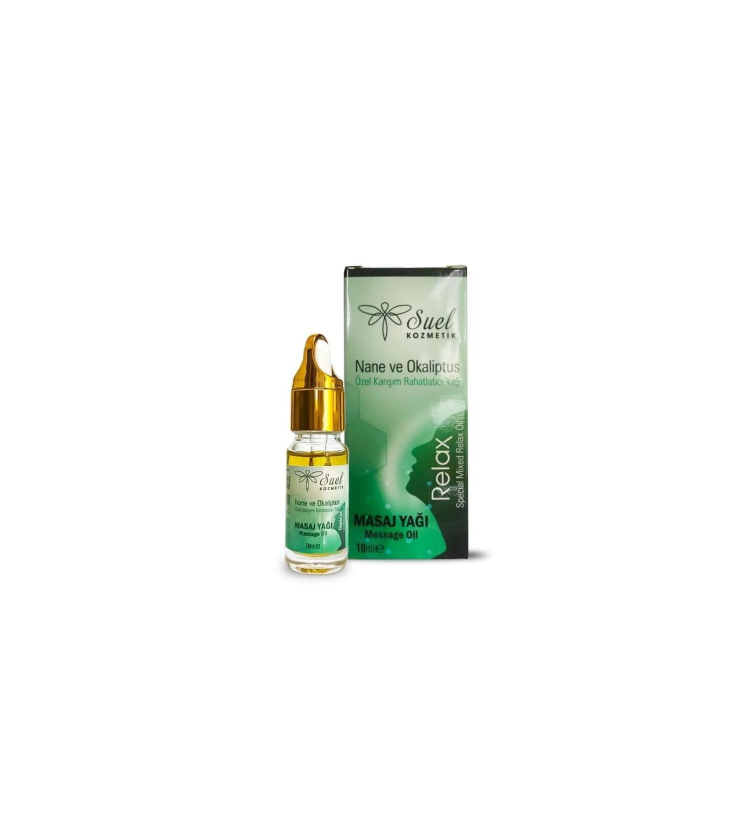Suel Cosmetics Massage Oil - Special Blend Relaxing Massage Oil - Relax Mint and Eucalyptus Massage Oil