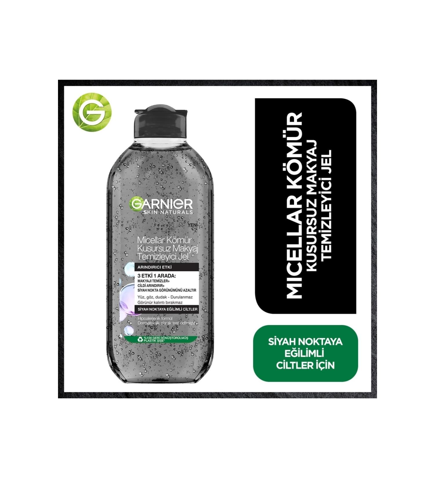 Garnier Micellar Charcoal Flawless Make-Up Remover Gel 400 Ml