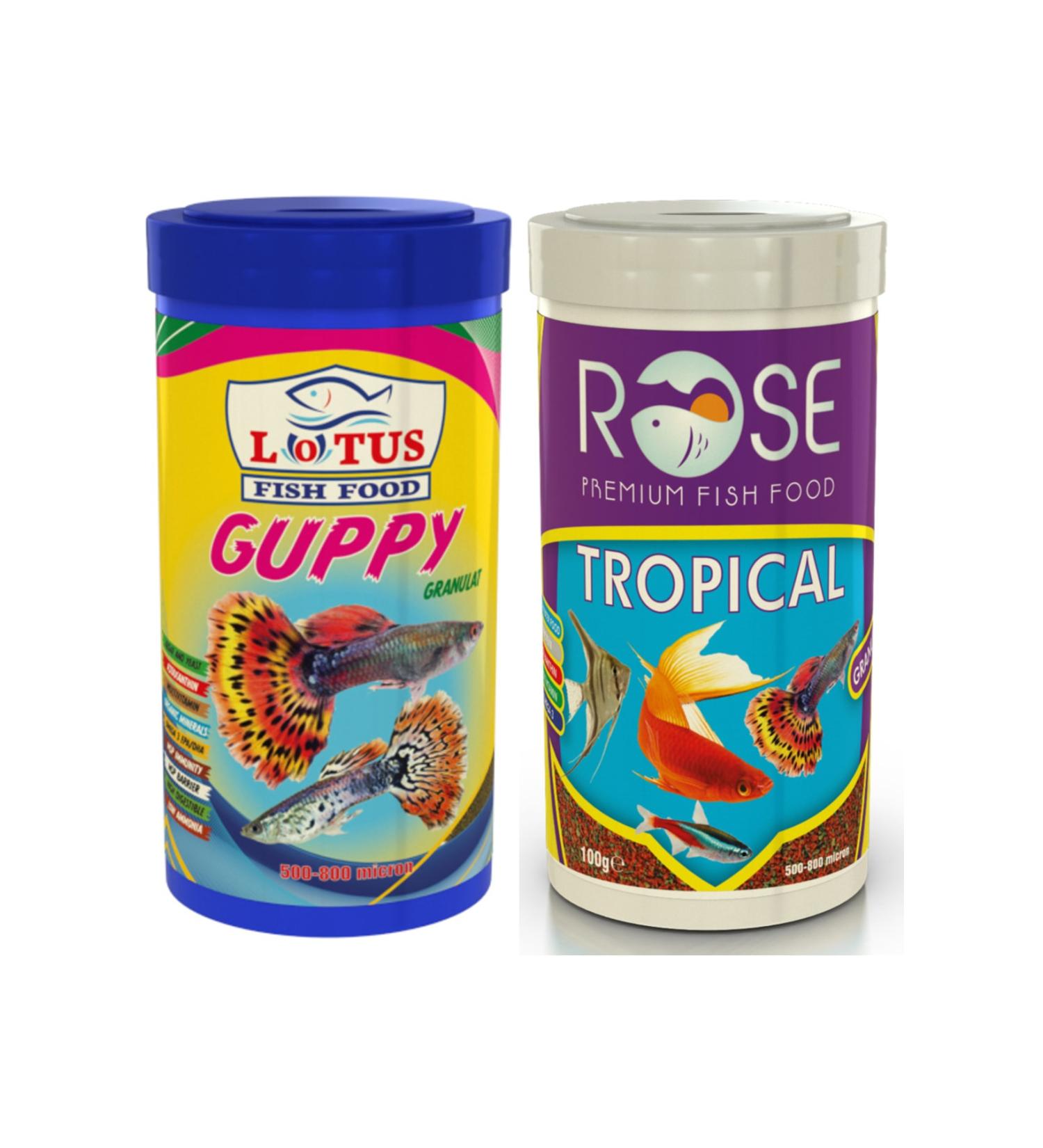 Lotus Guppy Rose Tropical 250 ml Fish Food