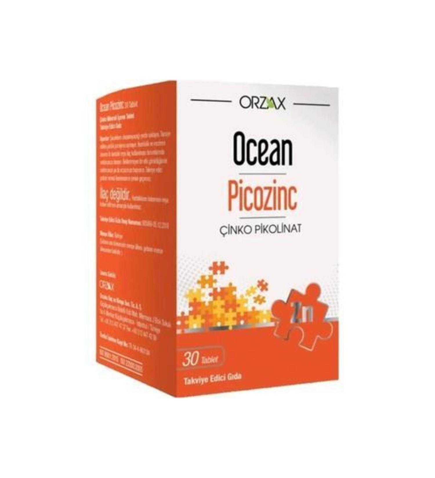 Ocean Orzax Ocean Picozinc Food Supplement 30 Tablets