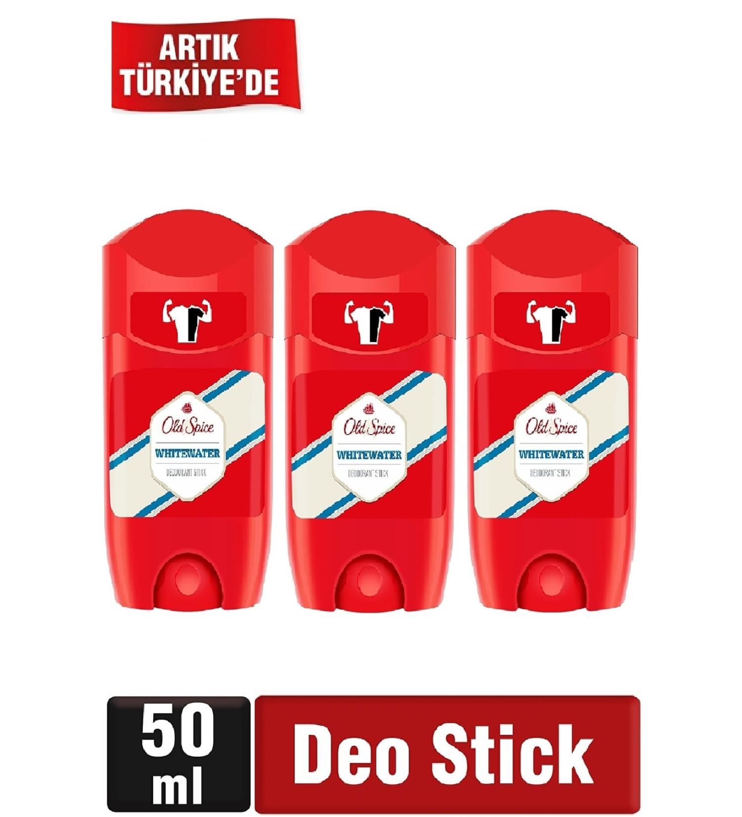 Old Spice Men's Deodorant Whitewater Stick 50 ml x 3 Pcs