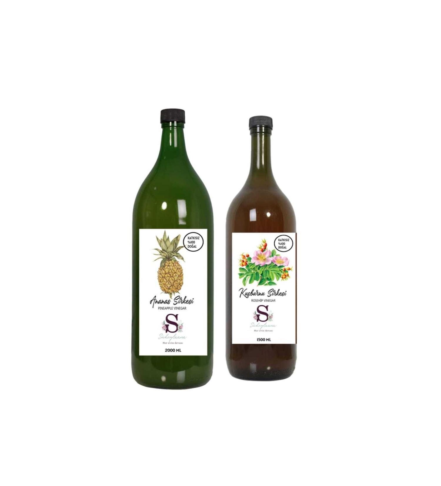 S heylaana Natural Pineapple Vinegar 2000 Ml - Natural Rosehip Vinegar 1500 Ml